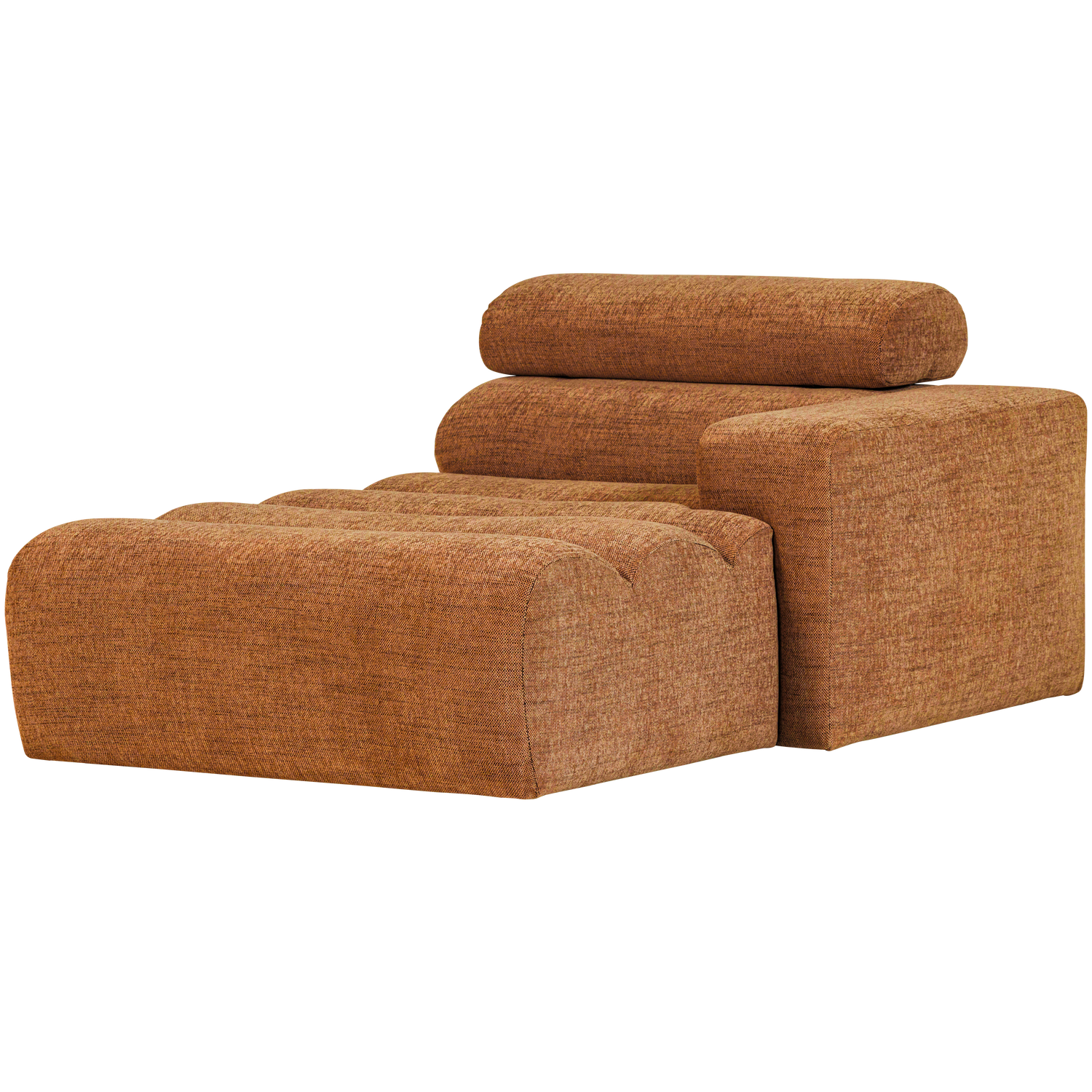 WOOOD canapea modulara NOVI CHAISE LONGUE ELEMENT | 100% Pes | Portocaliu | 86x109x173 cm