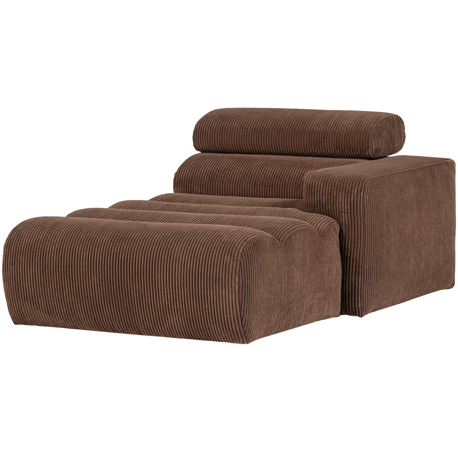 WOOOD canapea modulara NOVI CHAISE LONGUE ELEMENT | 88% Pes / 12% Pac | Maro | 86x109x173 cm