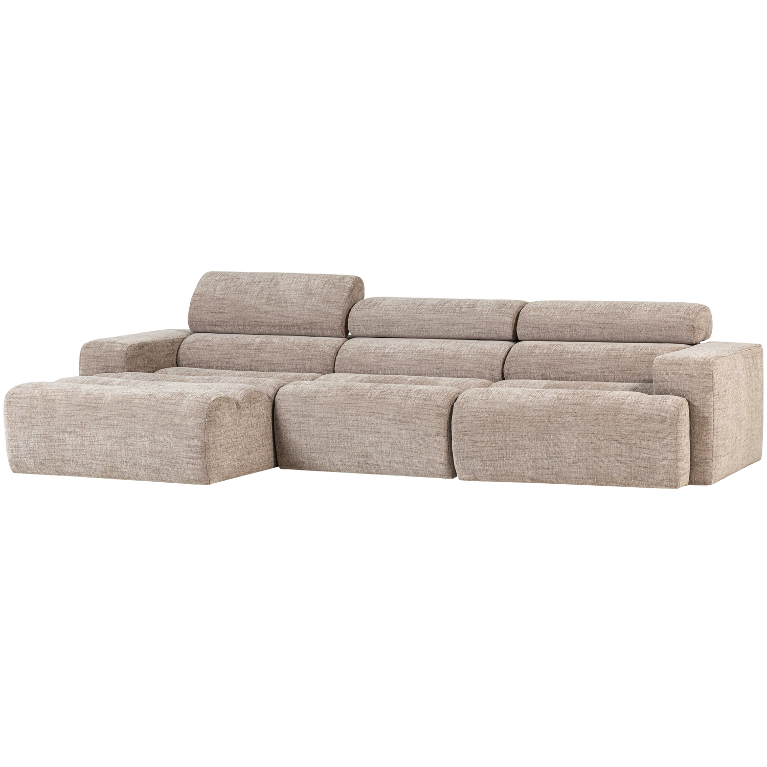 NOVI CHAISE LONGUE SOFA LEFT NATURAL MELANGE