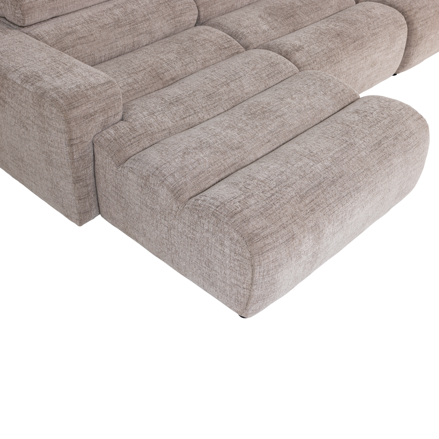 NOVI CHAISE LONGUE SOFA LEFT NATURAL MELANGE
