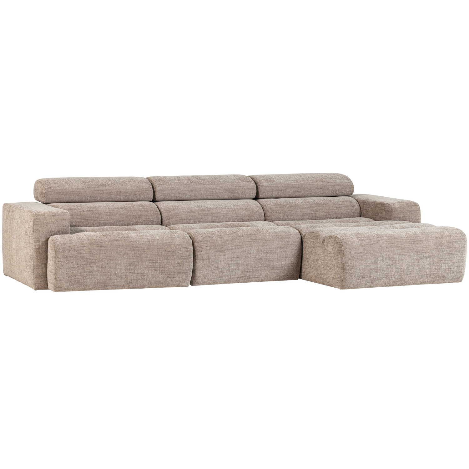 NOVI CHAISE LONGUE SOFA RIGHT NATURAL MELANGE
