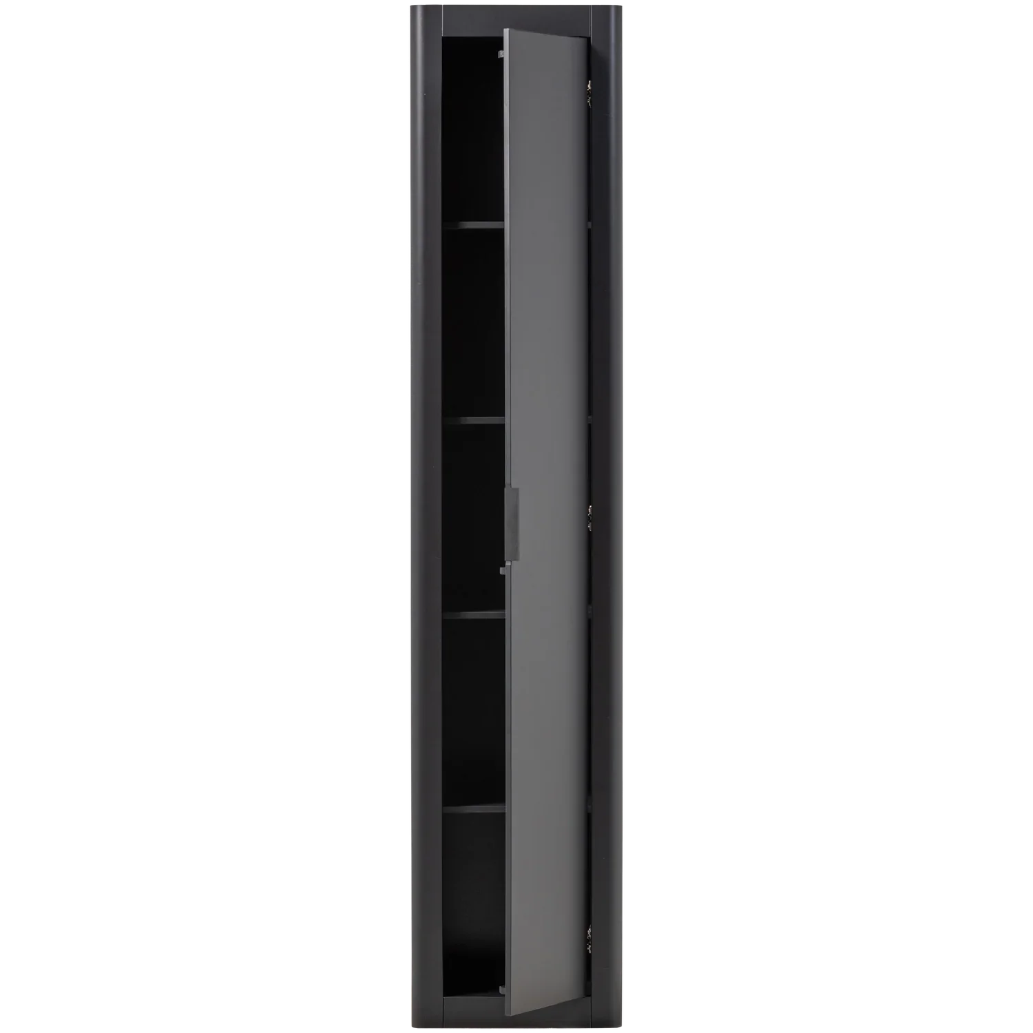 GUNNAR SMALL HIGH CABINET PINE MATT BLACK [fsc]