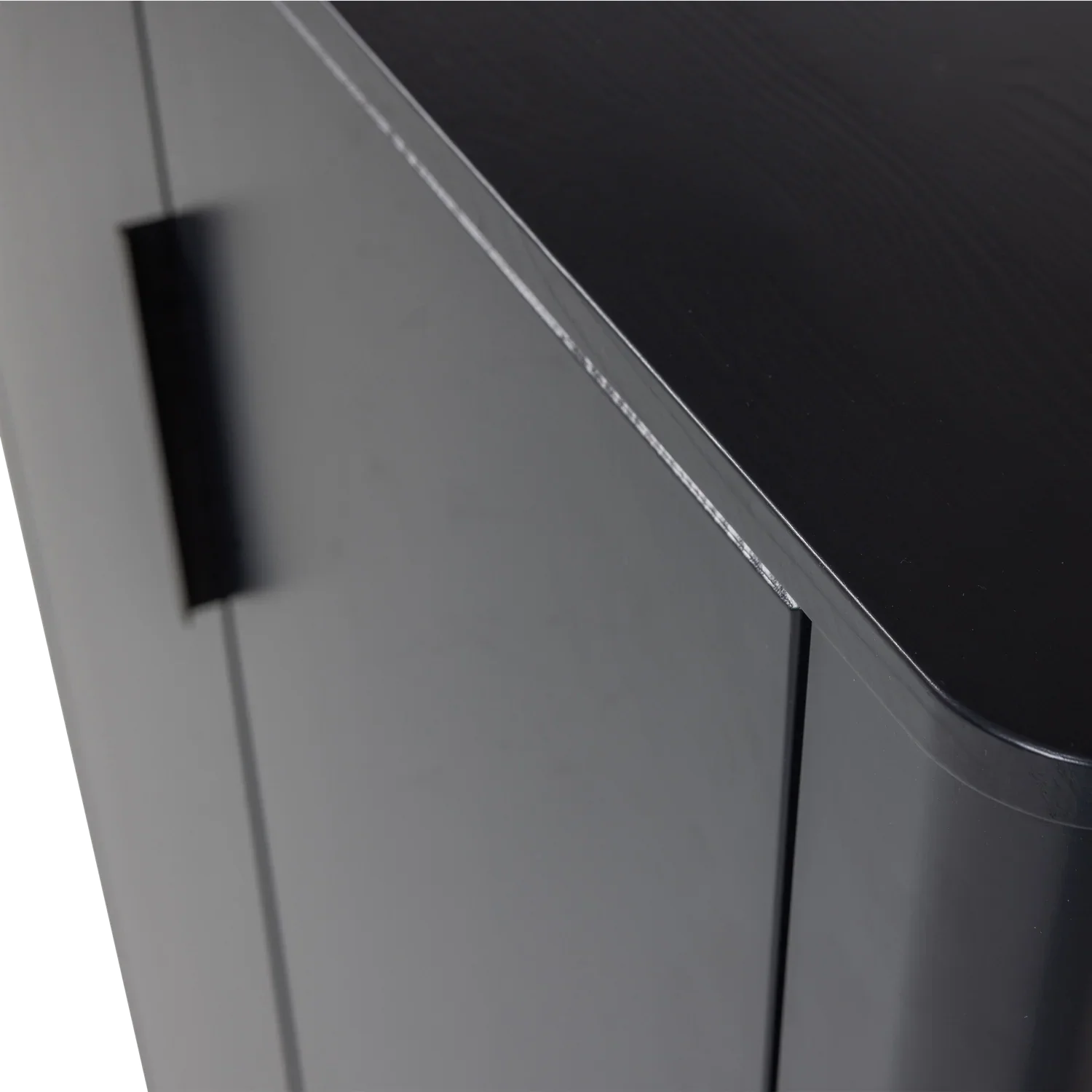 GUNNAR 2-DOORS CABINET PINE MATT BLACK [fsc]