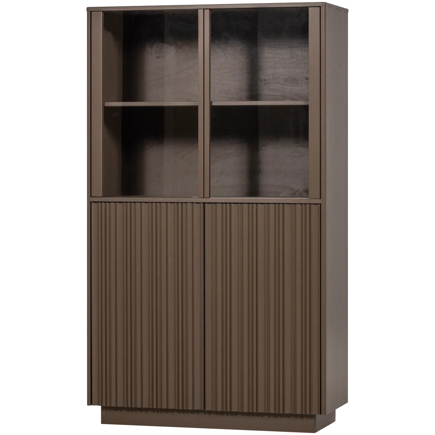 NOVA LOW DISPLAY CABINET PINE TRUFFLE BROWN [fsc]