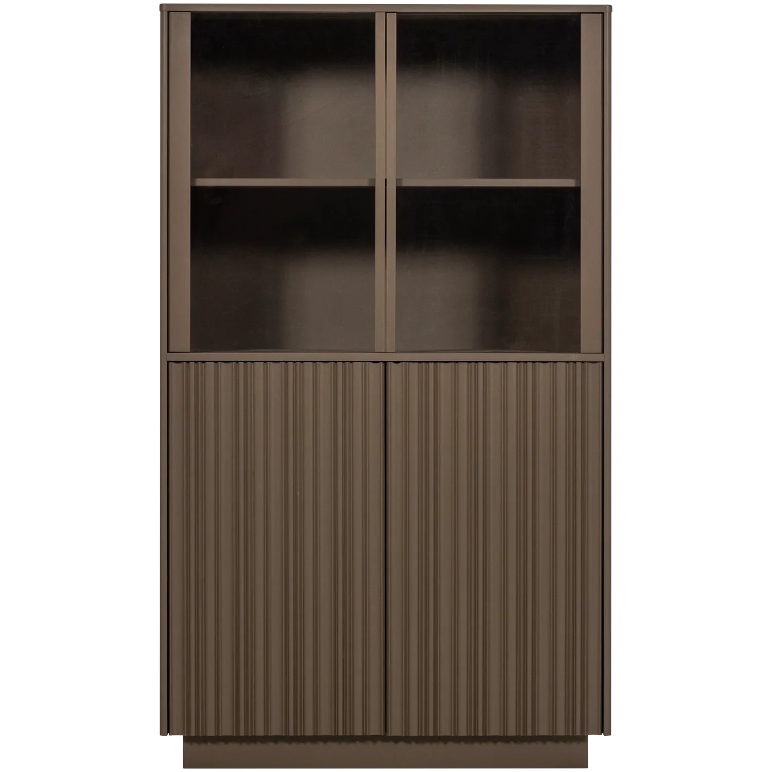 NOVA LOW DISPLAY CABINET PINE TRUFFLE BROWN [fsc]