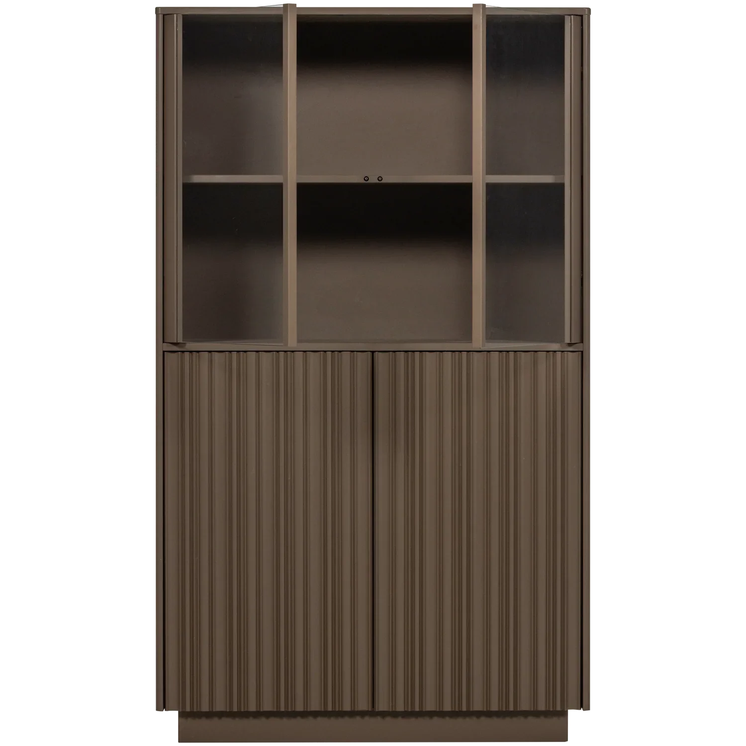NOVA LOW DISPLAY CABINET PINE TRUFFLE BROWN [fsc]