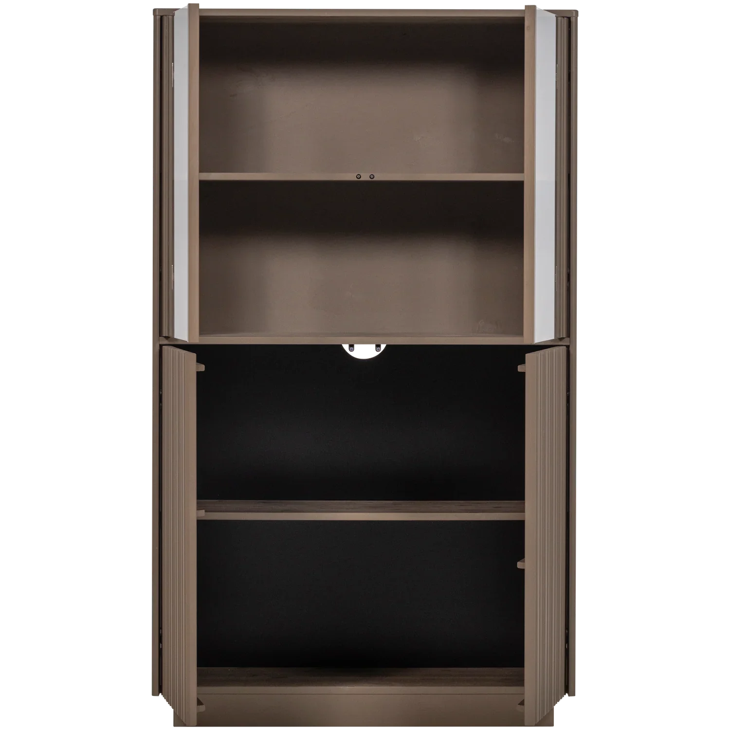 NOVA LOW DISPLAY CABINET PINE TRUFFLE BROWN [fsc]