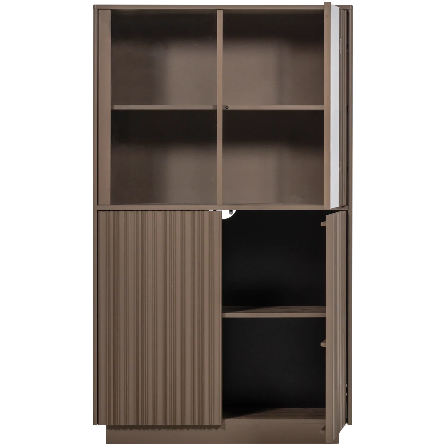NOVA LOW DISPLAY CABINET PINE TRUFFLE BROWN [fsc]