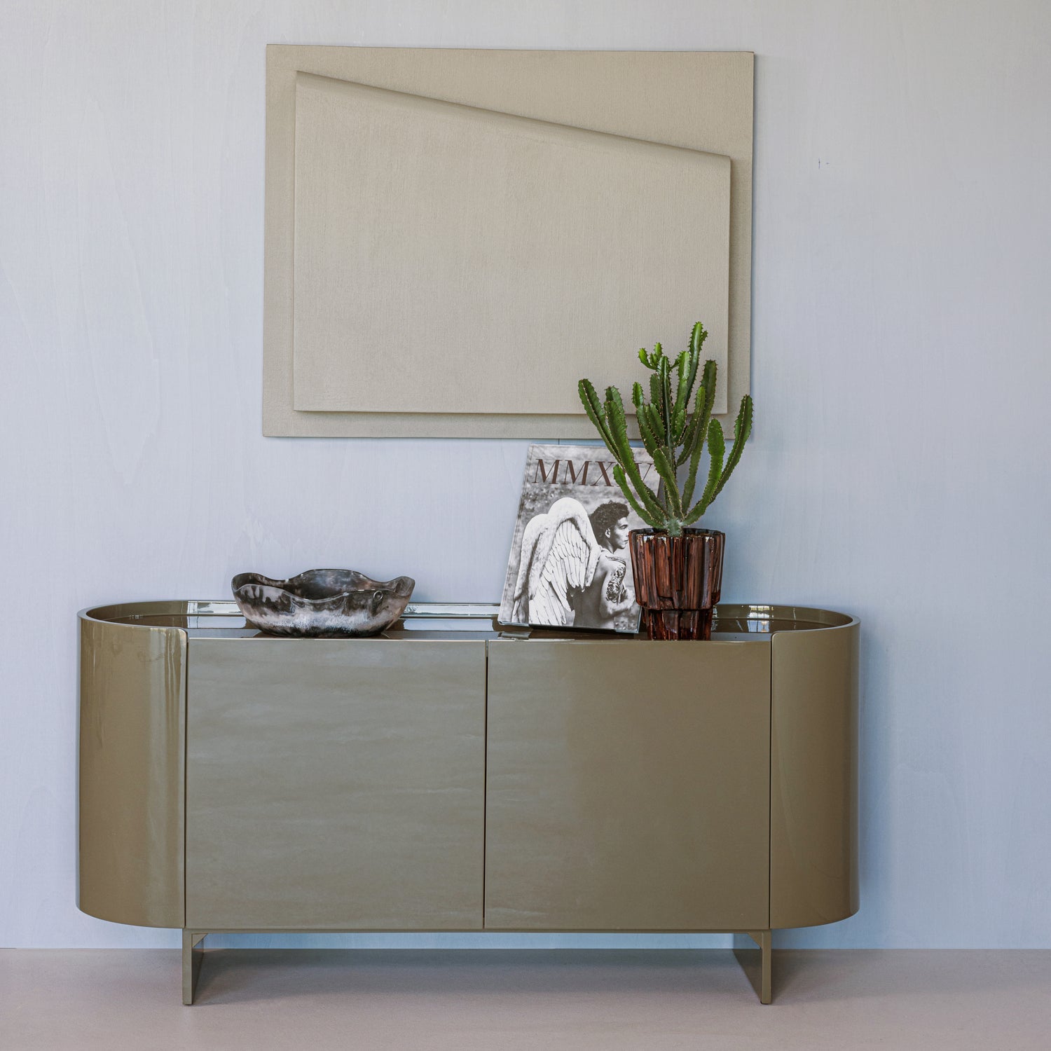 WOOOD decoratiune perete NUMA | Metal | Gri | 104x84x13 cm