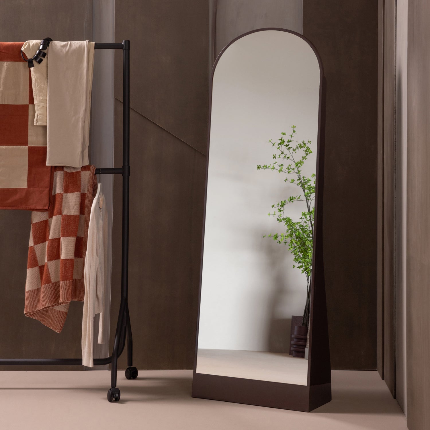 WOOOD decoratiune perete SOLARI DRESSING | PAL | Maro inchis | 175x60x26 cm