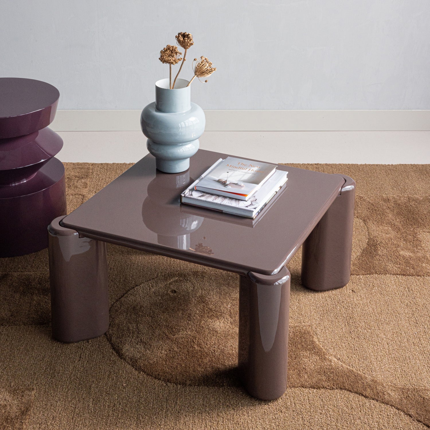 WOOOD masuta cafea TIVEN | PAL | Maro inchis | 42x80x80 cm