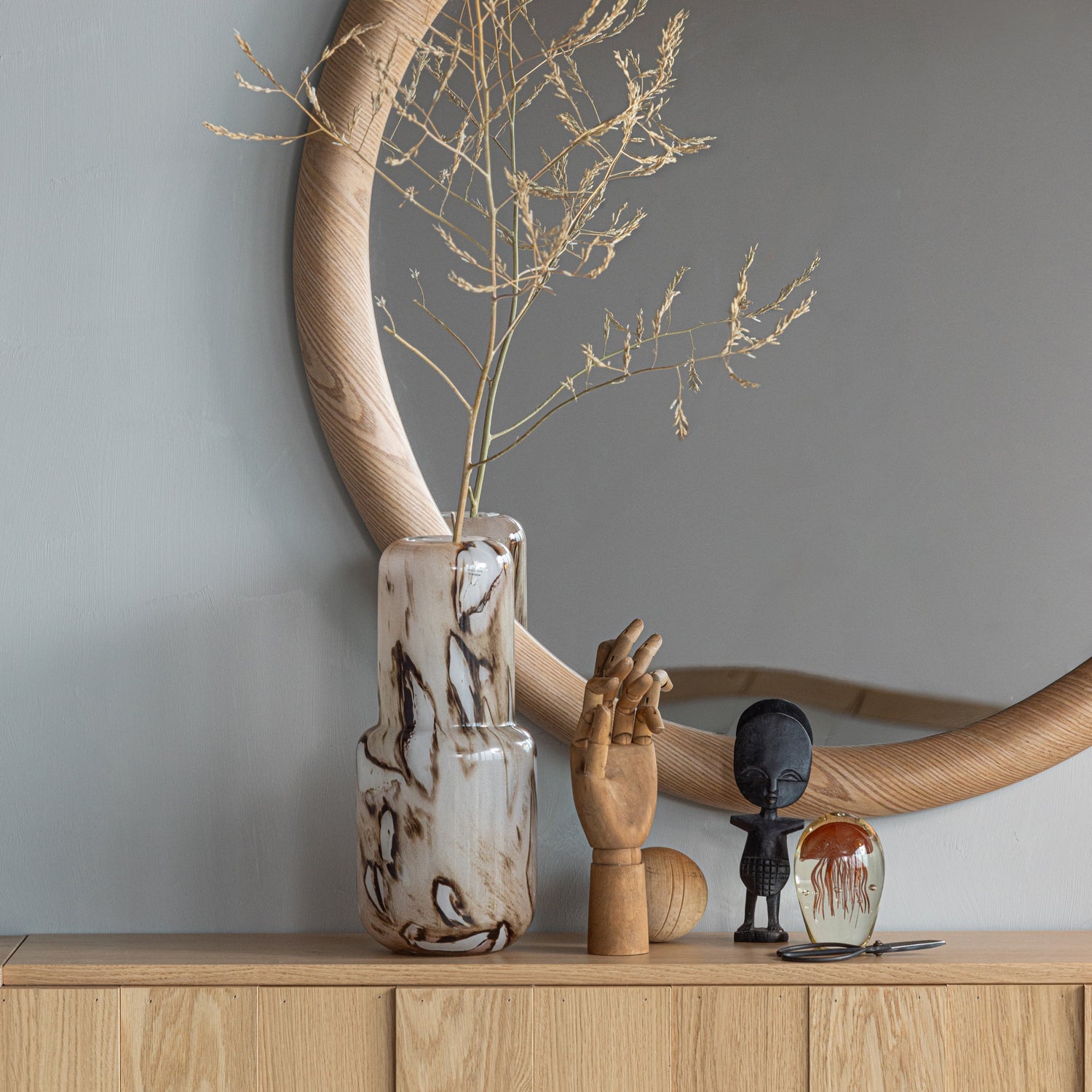 WOOOD decoratiune perete GLIVON | PAL | Natural | 100x100x5 cm