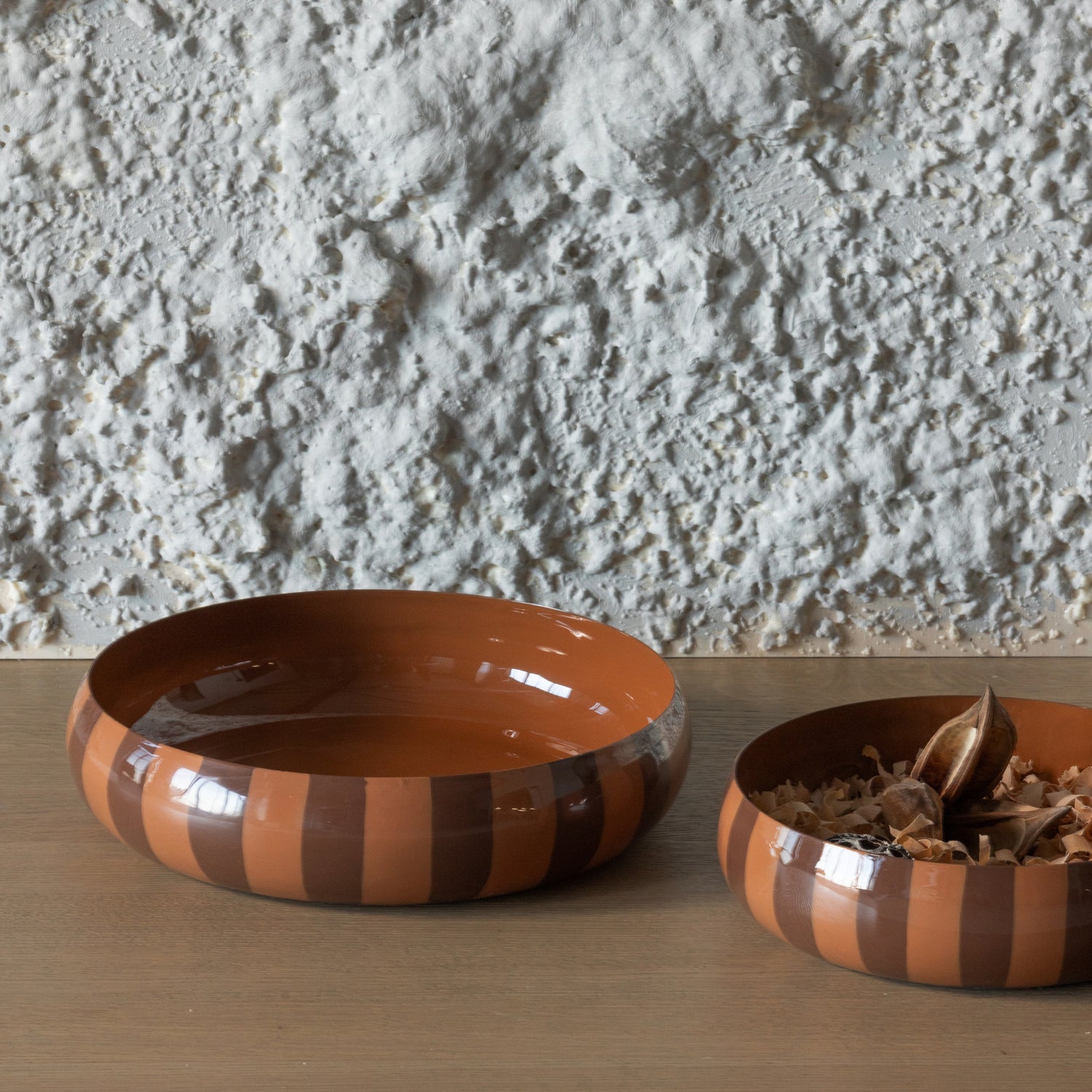 WOOOD decoratiune ORBA | Metal | Maro | 6x32x32 cm