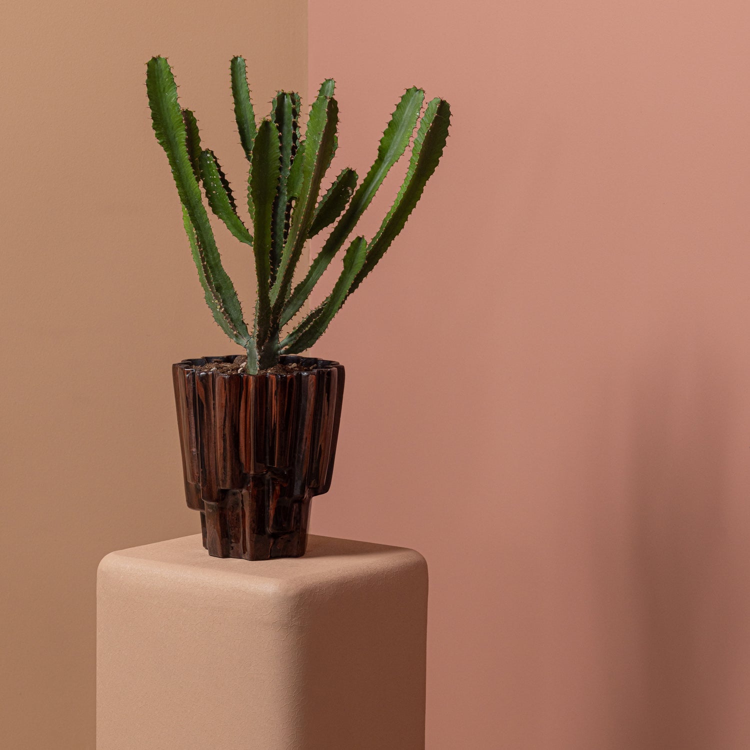 WOOOD diverse LUEN PLANT | Metal | Roz | 70x30x30 cm