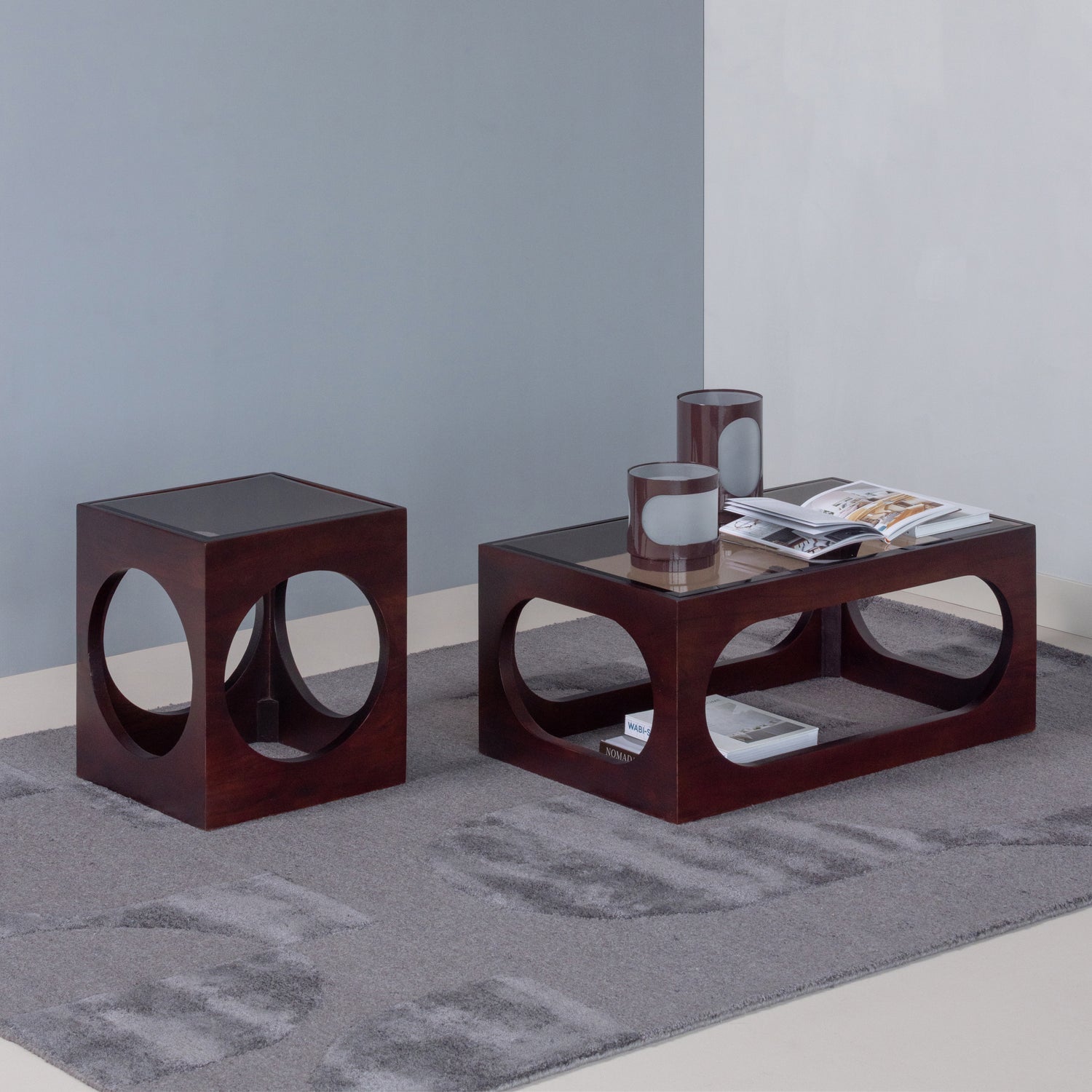 WOOOD masuta cafea TRAX | Acacia | Maro | 35x77x50 cm