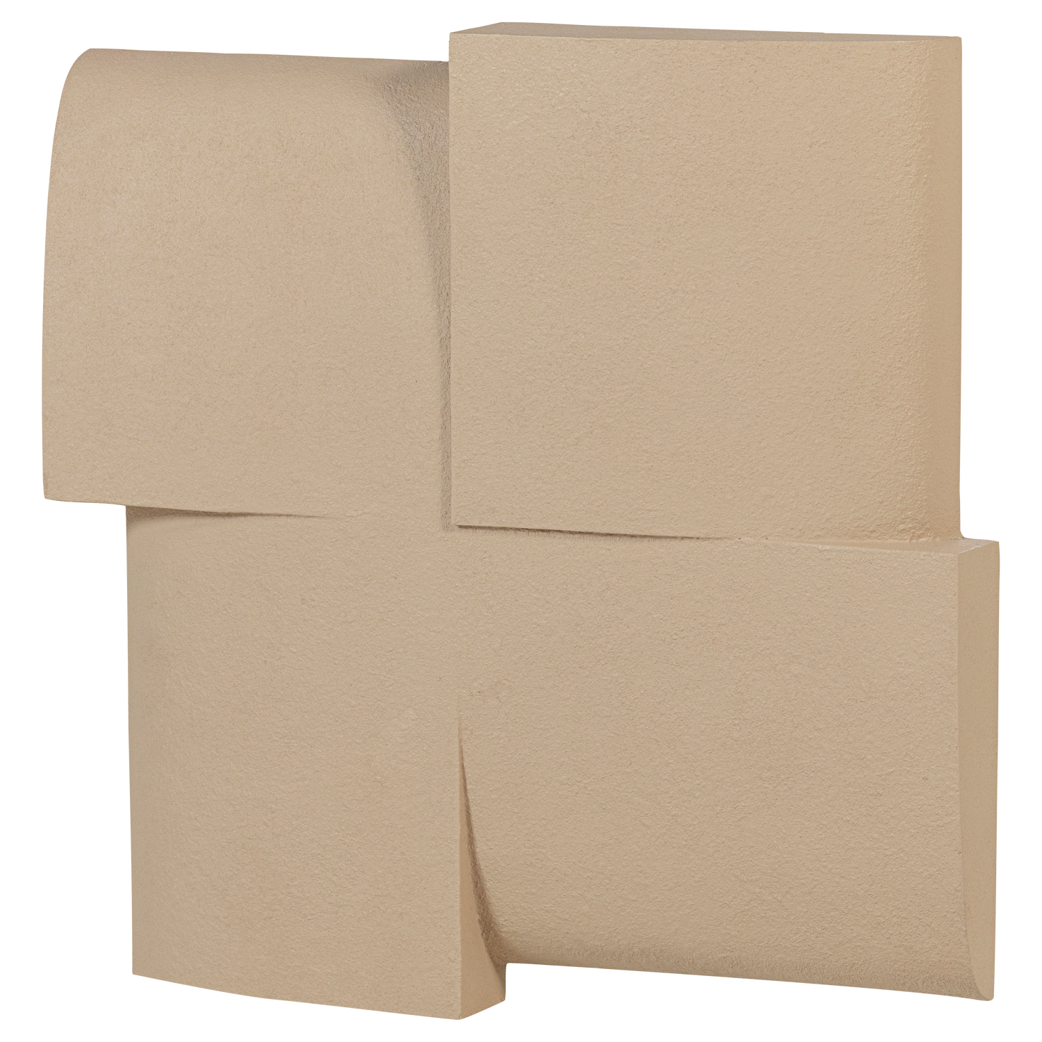WOOOD decoratiune perete TIDE | Metal | Nisipiu | 86x86x11 cm