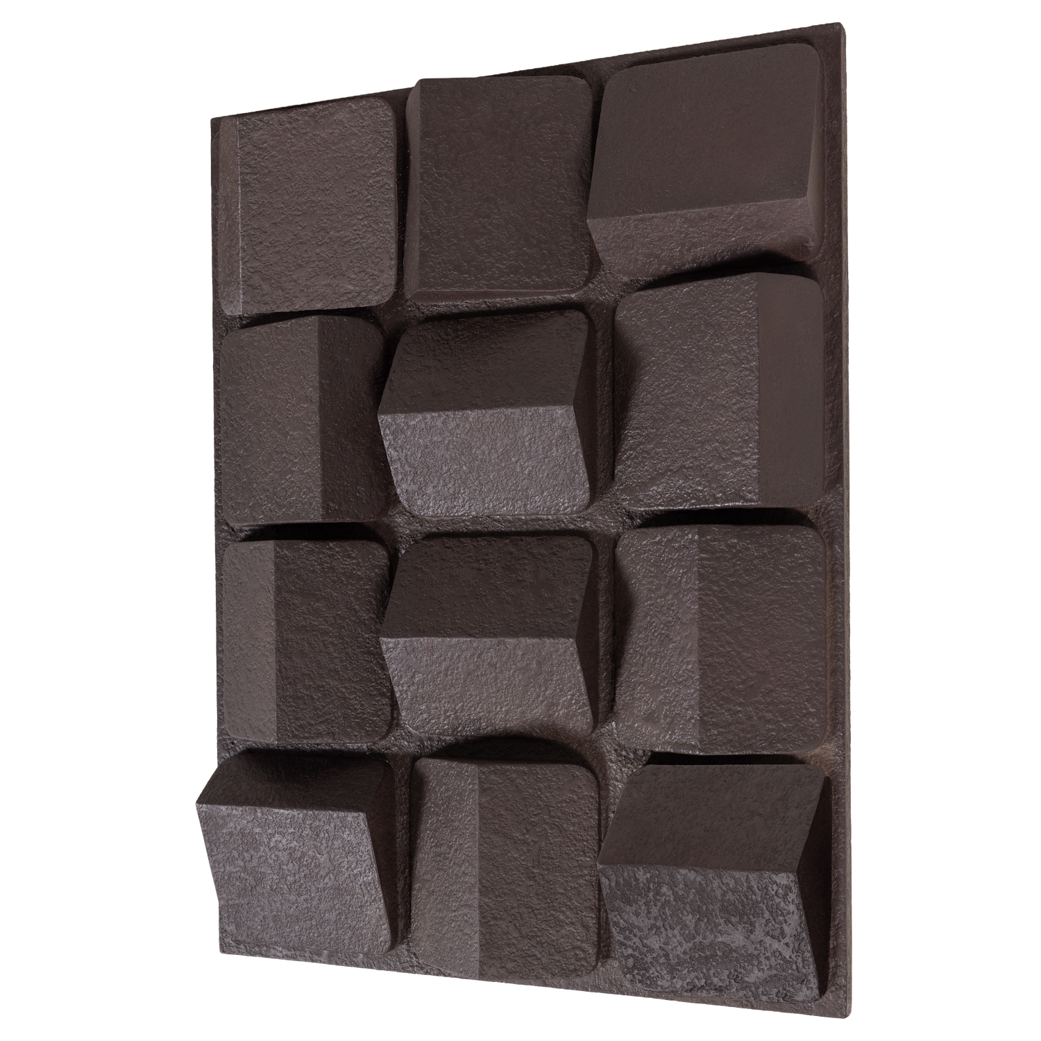 WOOOD decoratiune perete AXIS | Metal | Maro | 81x61x9 cm