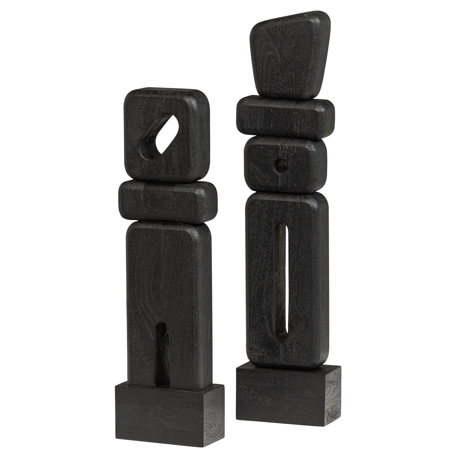 WOOOD decoratiune ELON SCULPTURE ORNAMENTS WOOD | Lemn mango | Negru | 66x15x8 cm