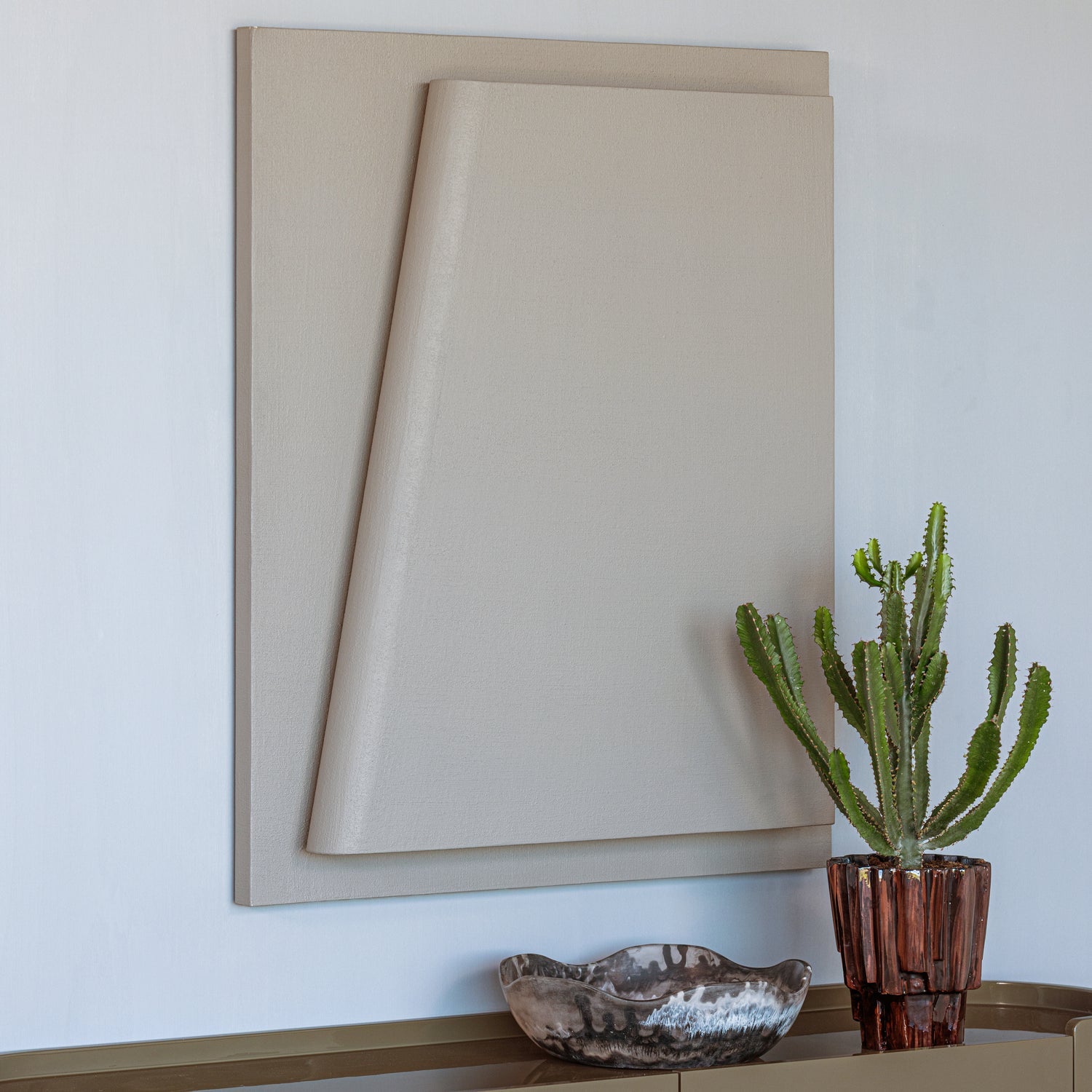 WOOOD decoratiune perete NUMA | Metal | Gri | 104x84x13 cm