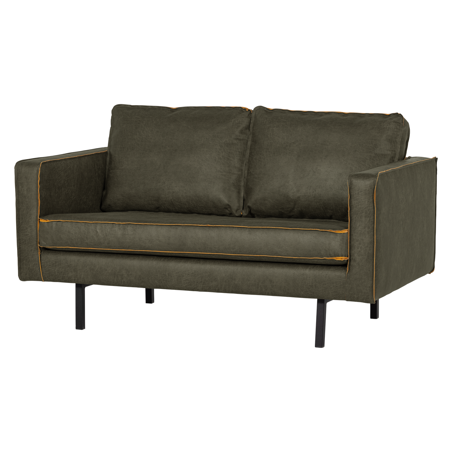 WOOOD canapea 2 locuri RODEO | Piele | Army | 85x150x86 cm
