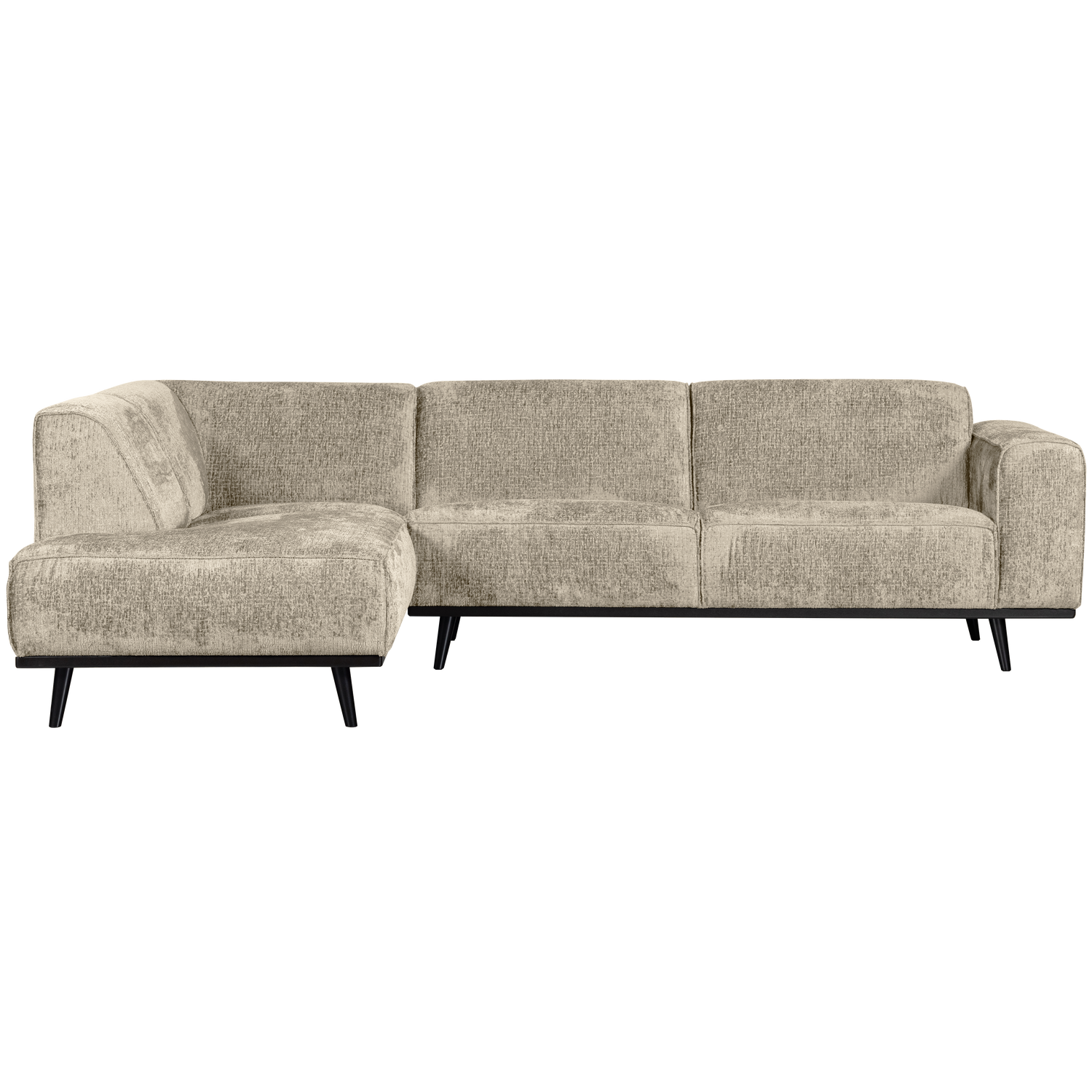 STATEMENT CORNER SOFA LEFT STRUCTURE VELVET WHEATFIELD