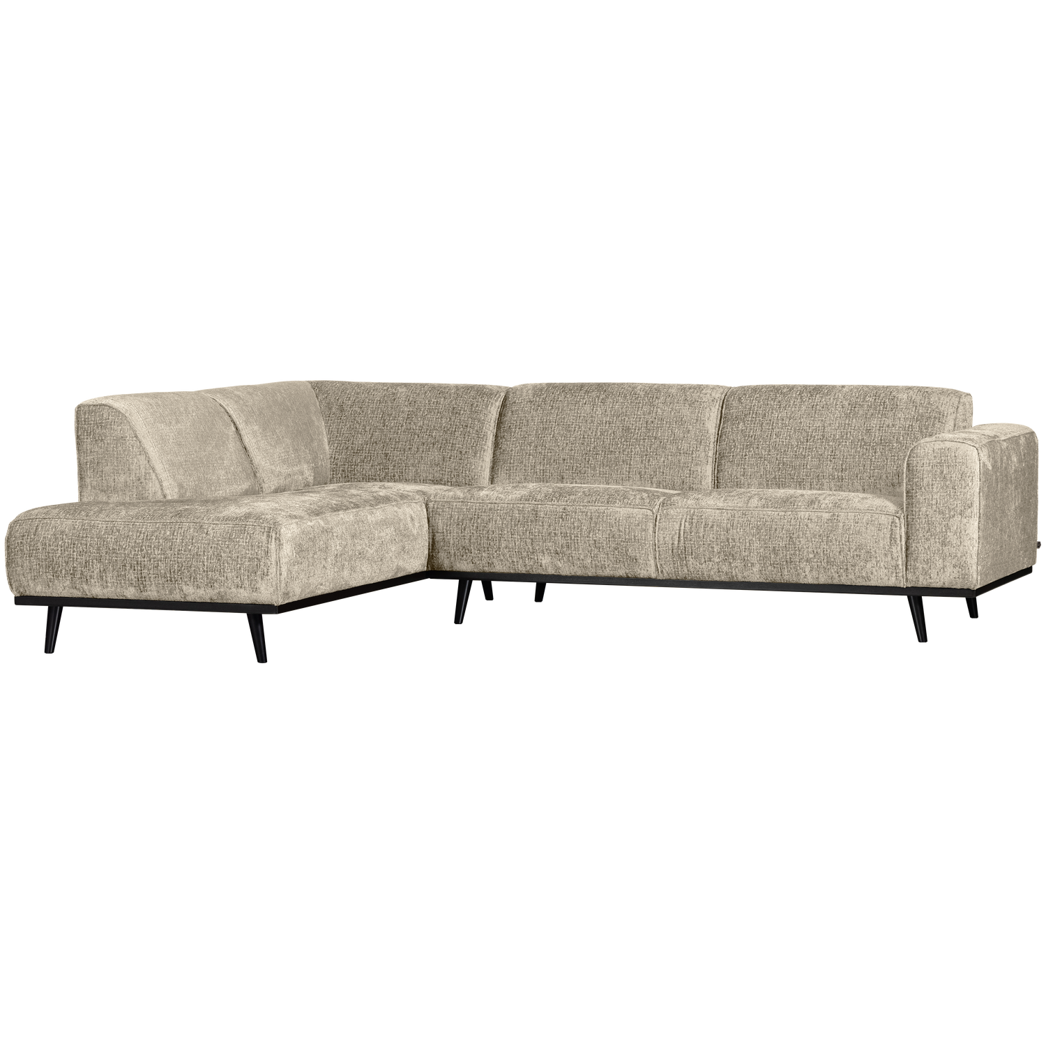 STATEMENT CORNER SOFA LEFT STRUCTURE VELVET WHEATFIELD