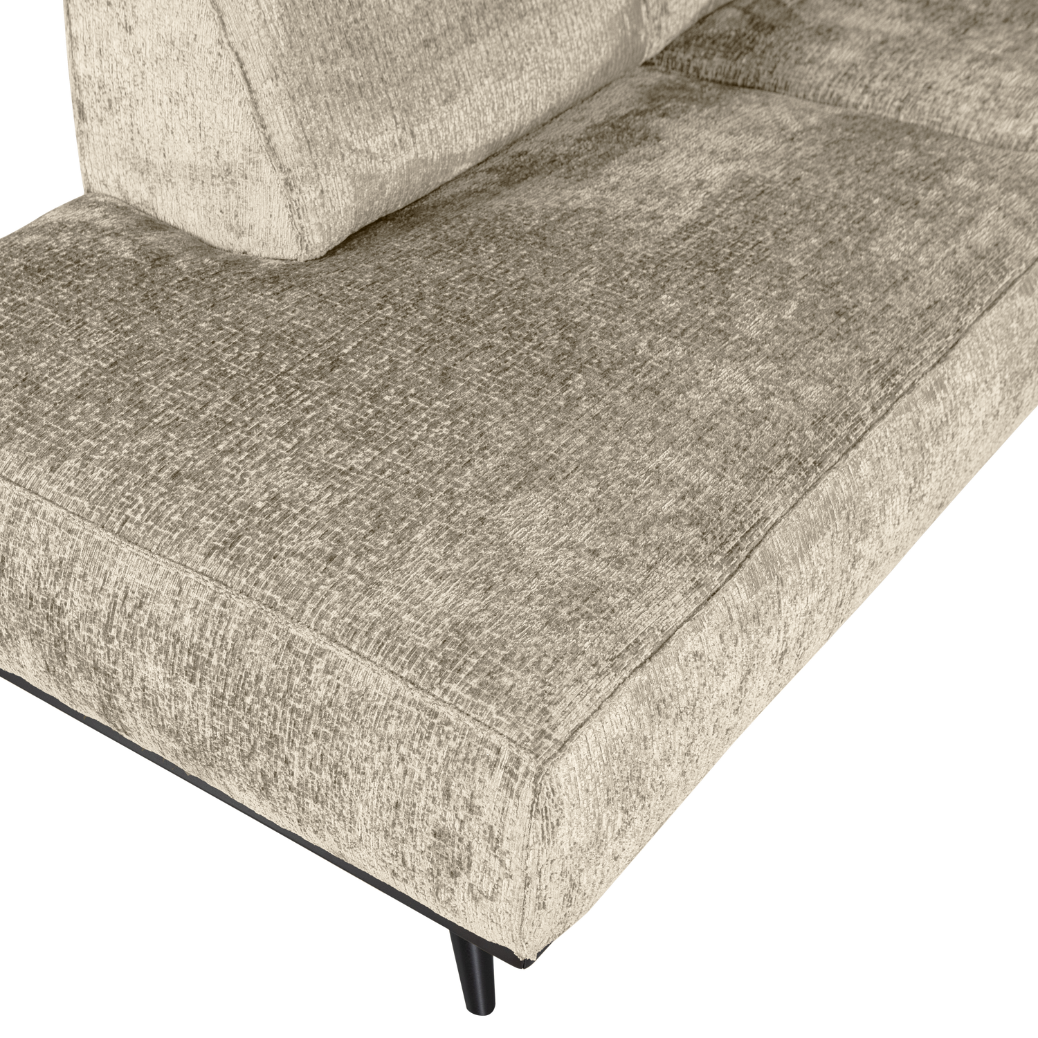 STATEMENT CORNER SOFA LEFT STRUCTURE VELVET WHEATFIELD
