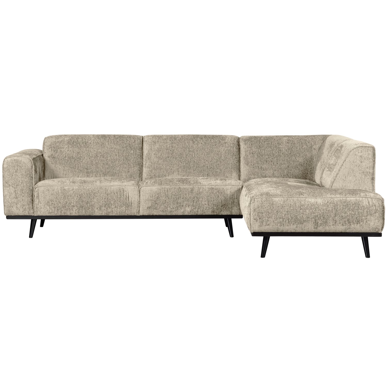 STATEMENT CORNER SOFA RIGHT STRUCTURE VELVET WHEATFIELD