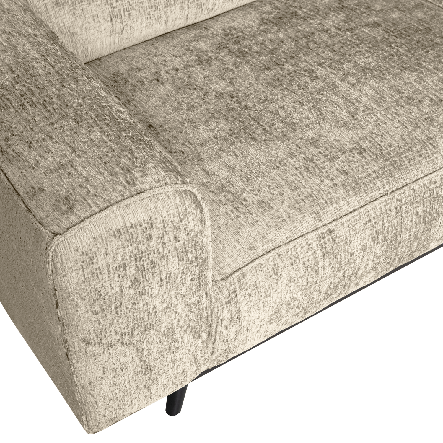 STATEMENT CORNER SOFA RIGHT STRUCTURE VELVET WHEATFIELD