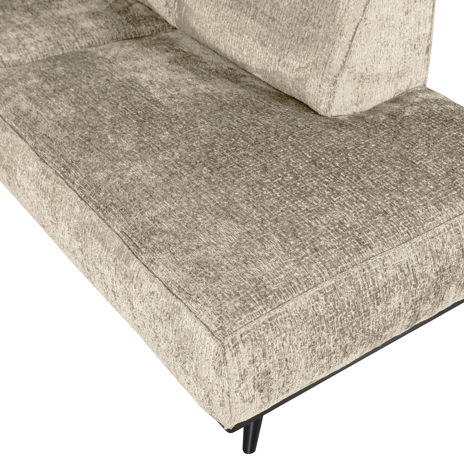 STATEMENT CORNER SOFA RIGHT STRUCTURE VELVET WHEATFIELD