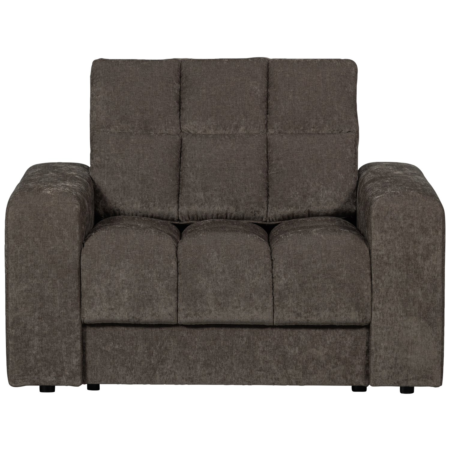 WOOOD fotoliu SECOND DATE ARMCHAIR VELVET WARM | 100% Pes | Gri cald | 78x103x99 cm
