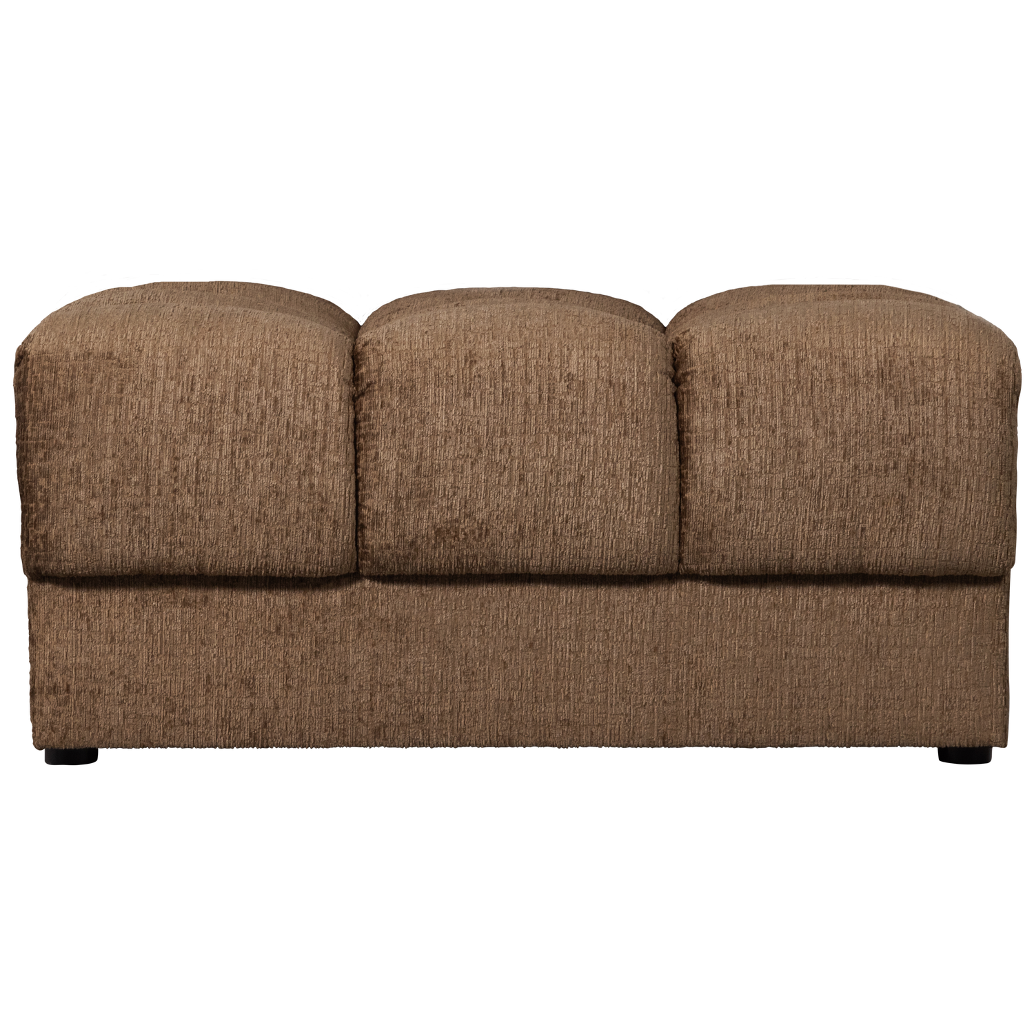 WOOOD taburet SECOND DATE HOCKER STRUCTURE VELVET BRASS | 100% Pes | Brass | 42x82x61 cm