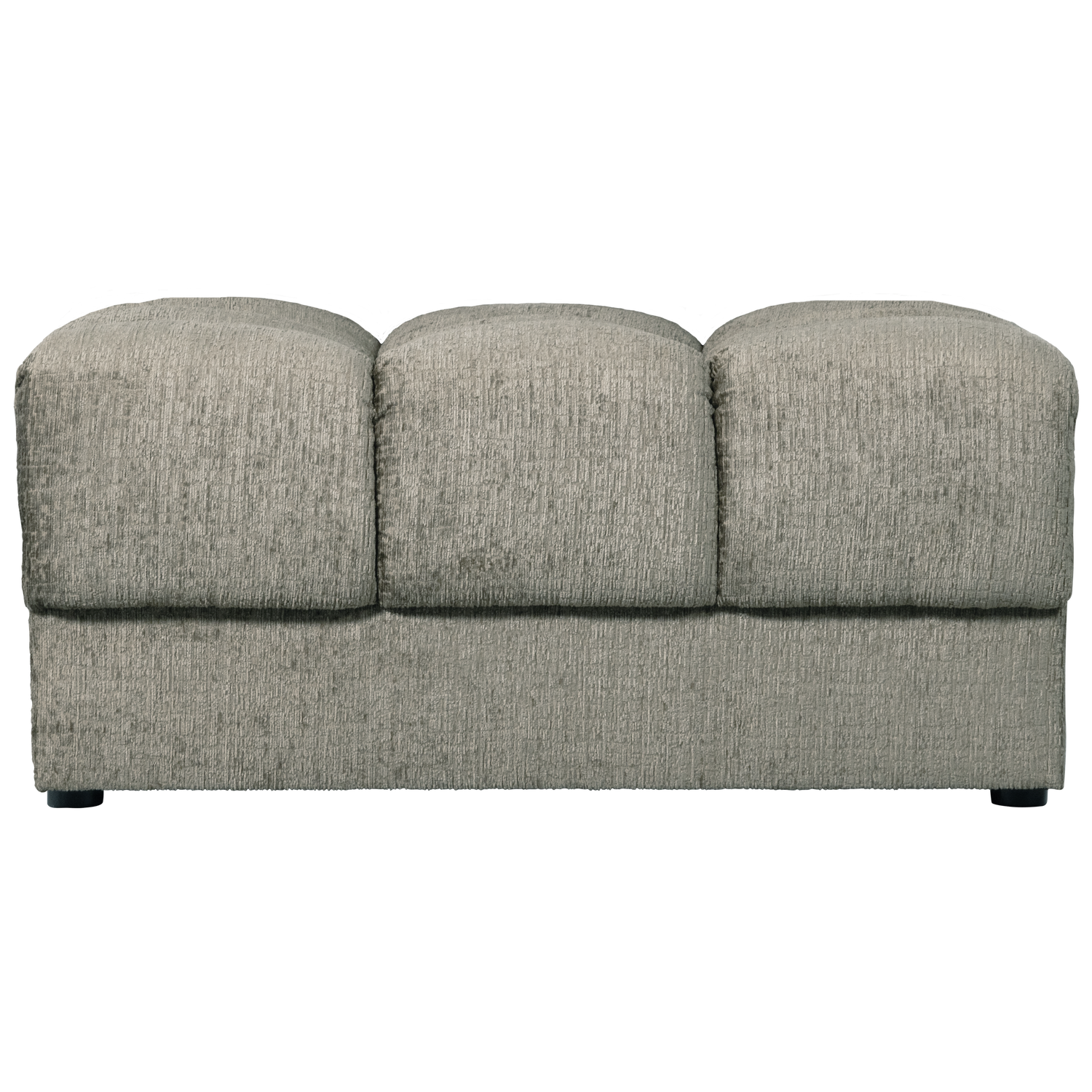 WOOOD taburet SECOND DATE HOCKER STRUCTURE VELVET FROST | 100% Pes | Frost | 42x82x61 cm