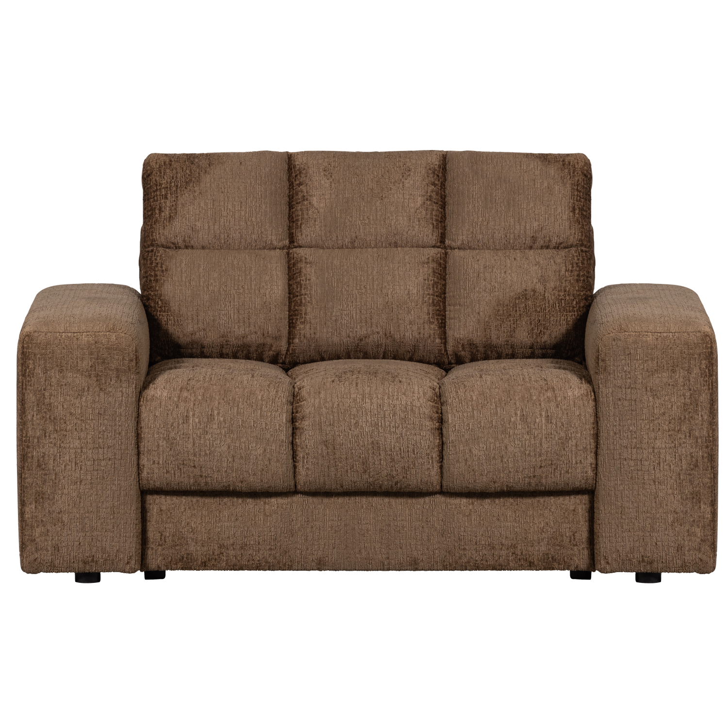 WOOOD fotoliu SECOND DATE LOVESEAT STRUCTURE VELVET BRASS | 100% Pes | Brass | 78x136x101 cm
