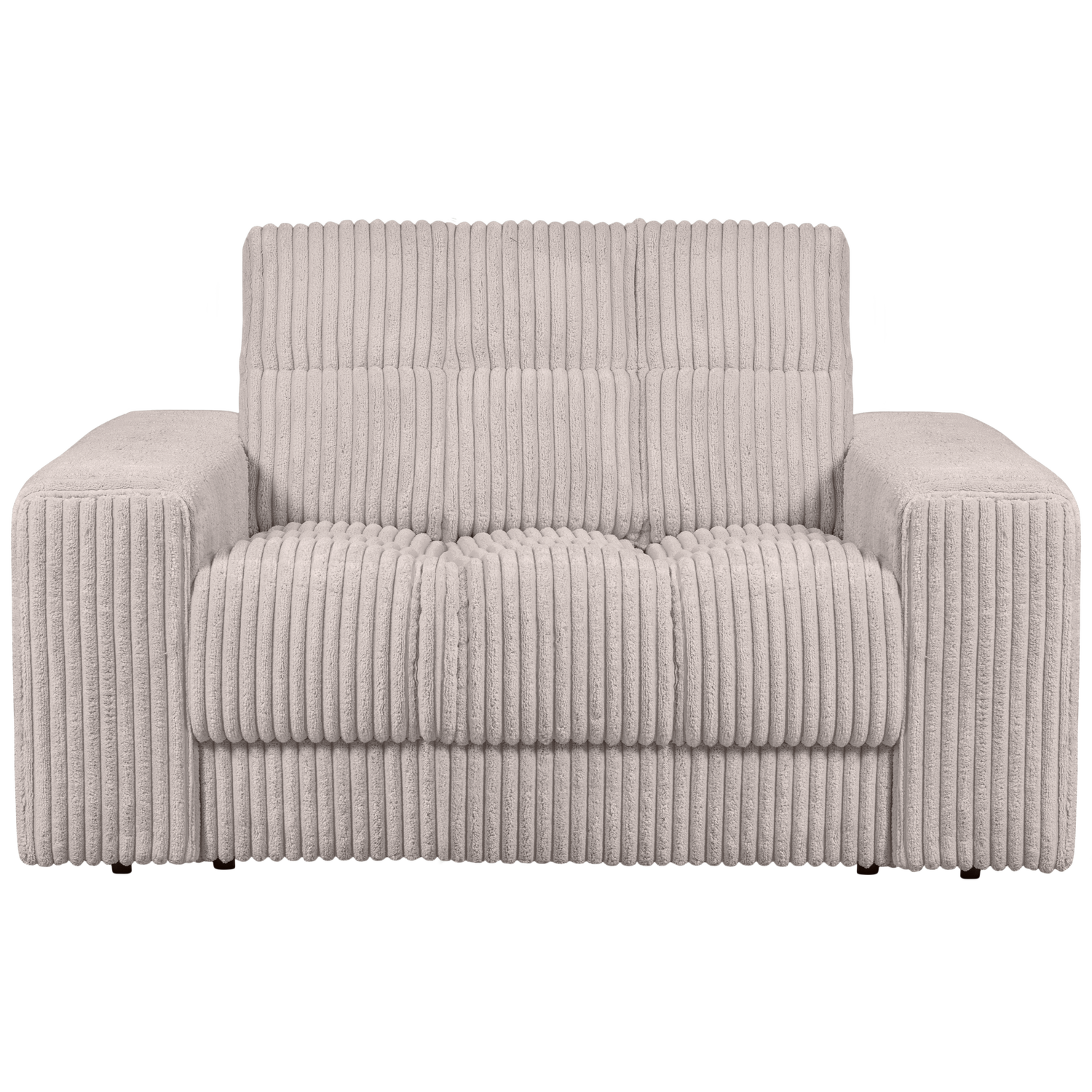 WOOOD fotoliu SECOND DATE LOVESEAT RIB FABRIC | 100% Pes | Natural | 78x136x101 cm