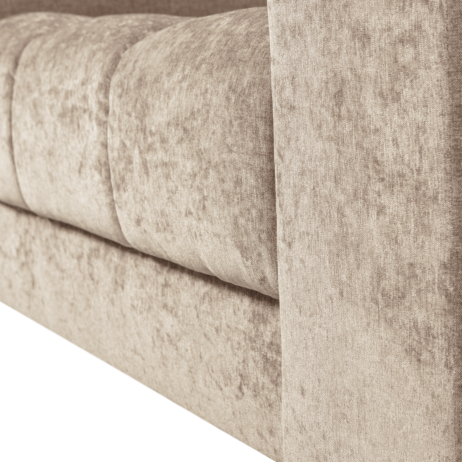 WOOOD canapea 3 locuri SECOND DATE | 100% Pes | Nougat | 78x316x99 cm