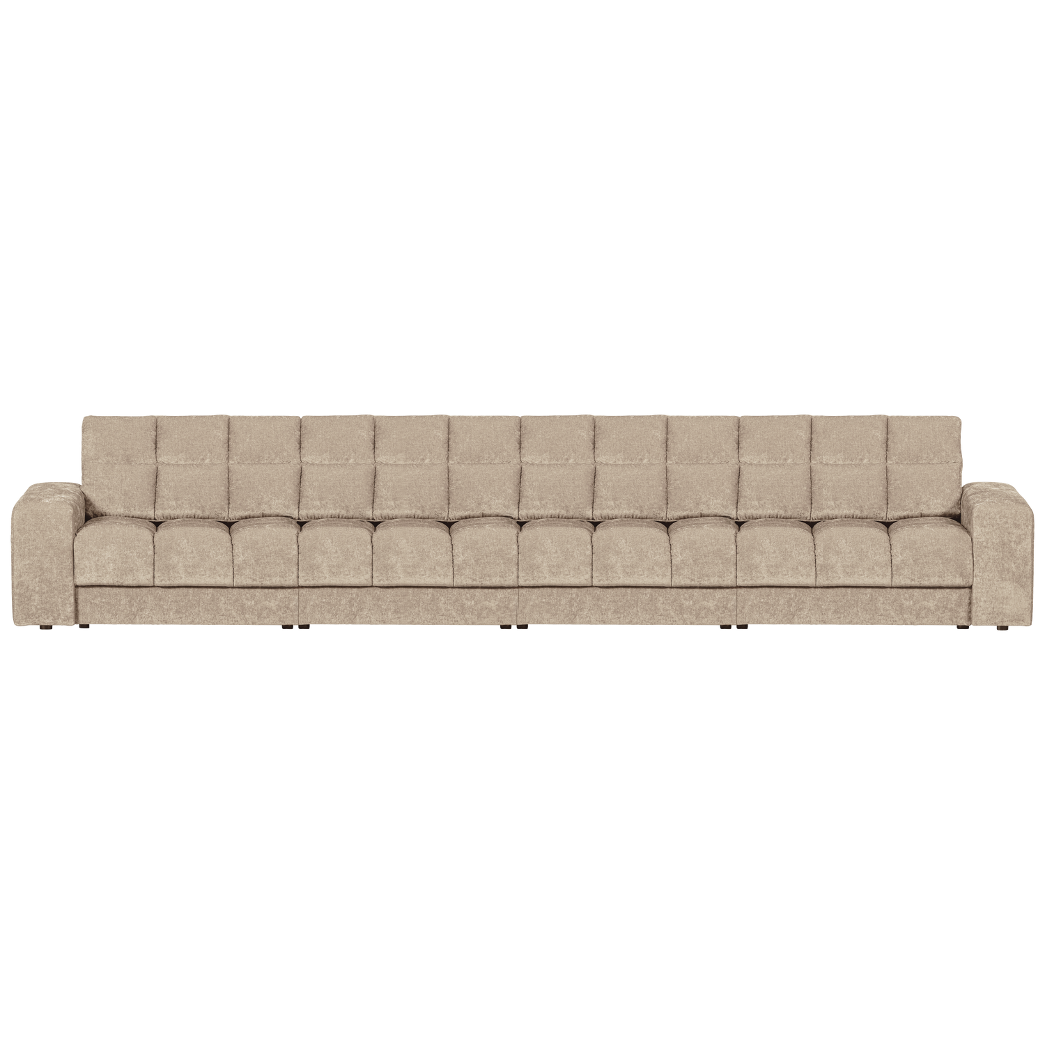 WOOOD canapea 4 locuri SECOND DATE | 100% Pes | Nougat | 78x406x99 cm