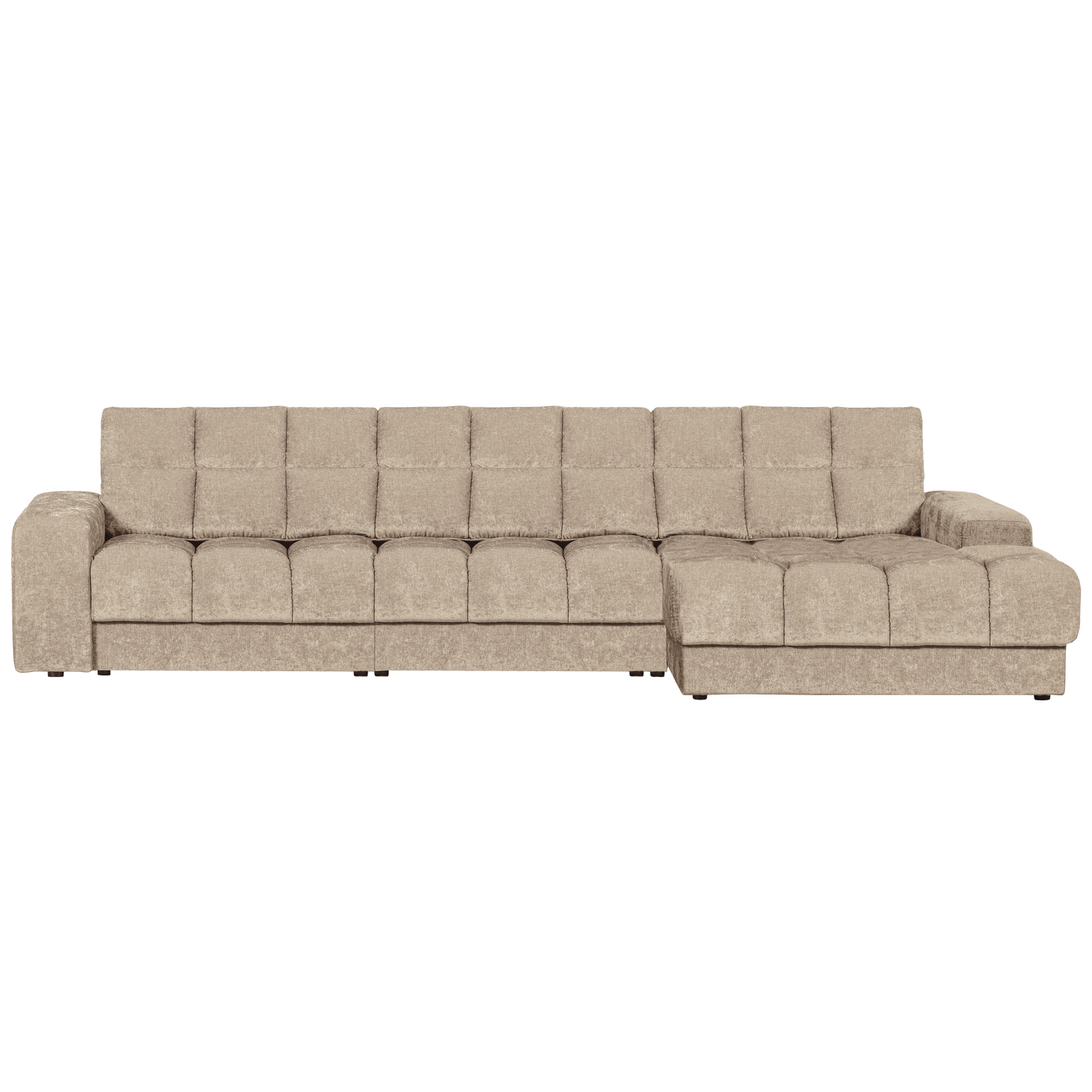 WOOOD canapea mare SECOND DATE CHAISE LONGUE | 100% Pes | Nougat | 78x316x162 cm