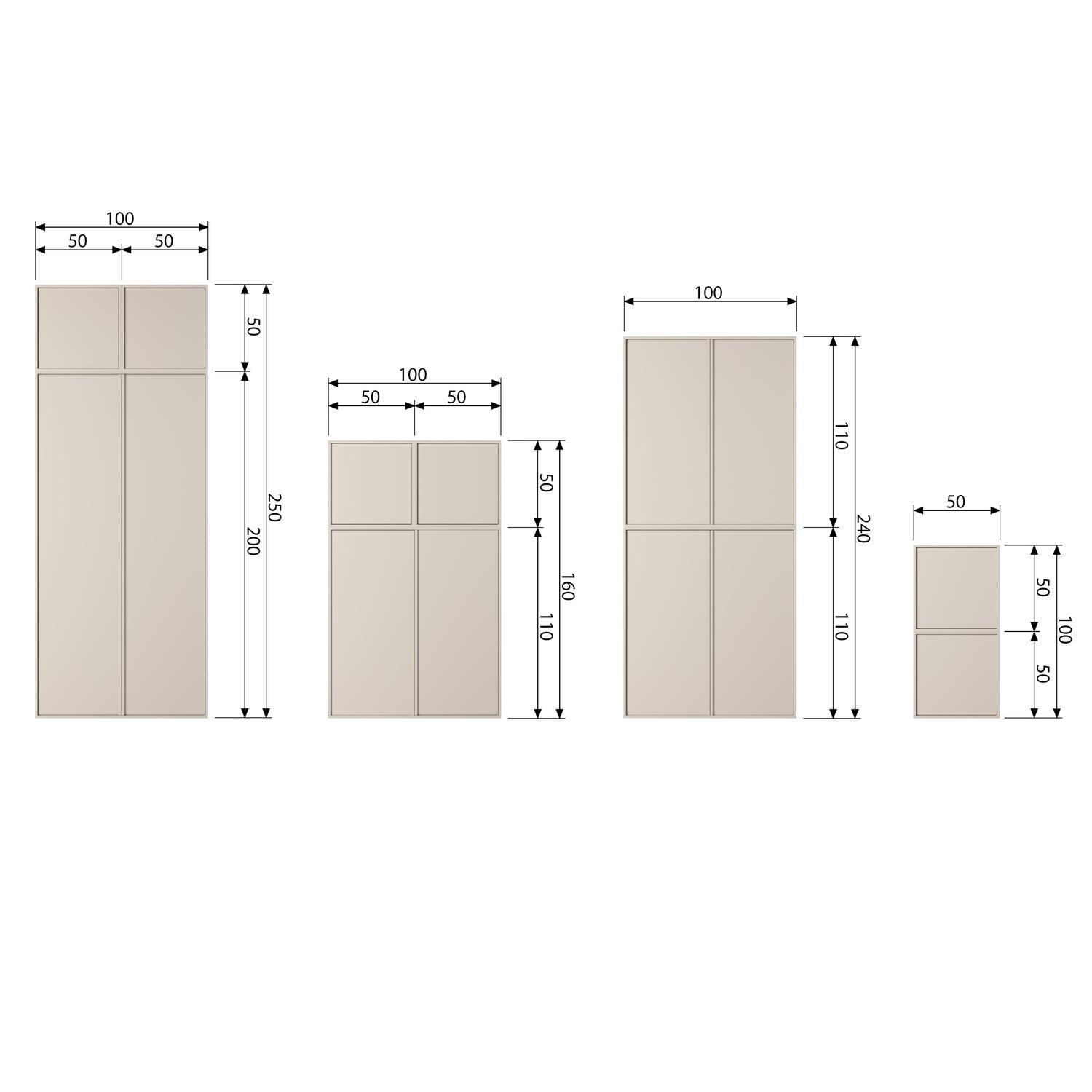 DAILY CLOSET SINGLE 50x50CM PINE DAKARGRAU [fsc]