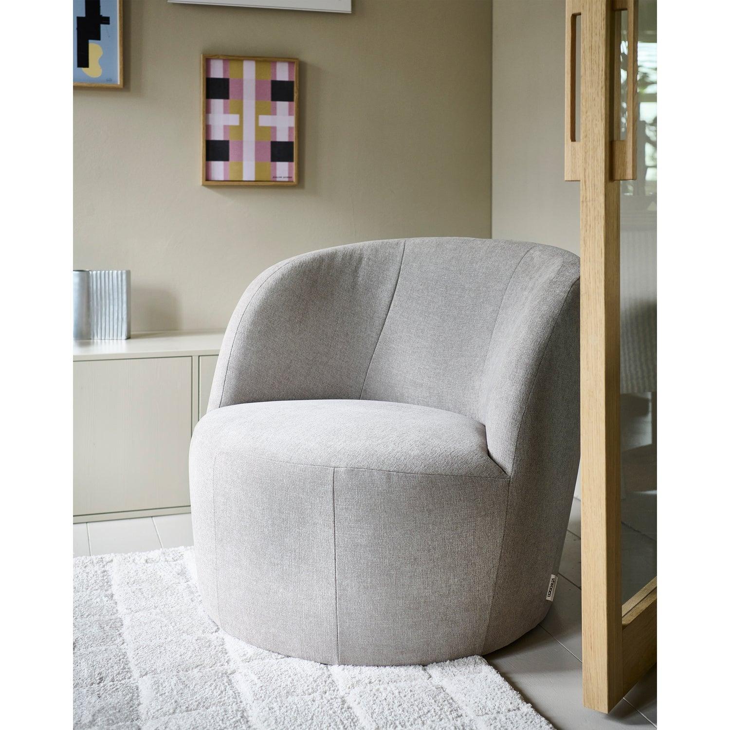 TURN SWIVEL ARMCHAIR NATURAL