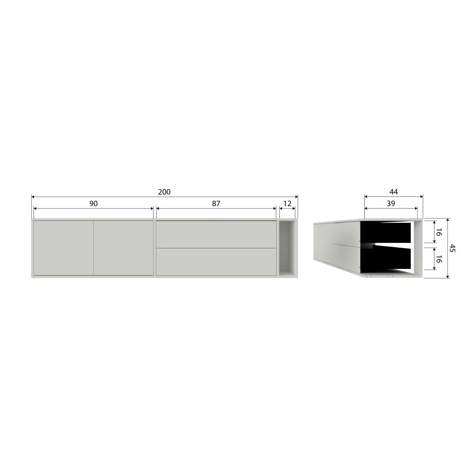 SETTLE DOWN TV UNIT 200CM PINE DUST [fsc]