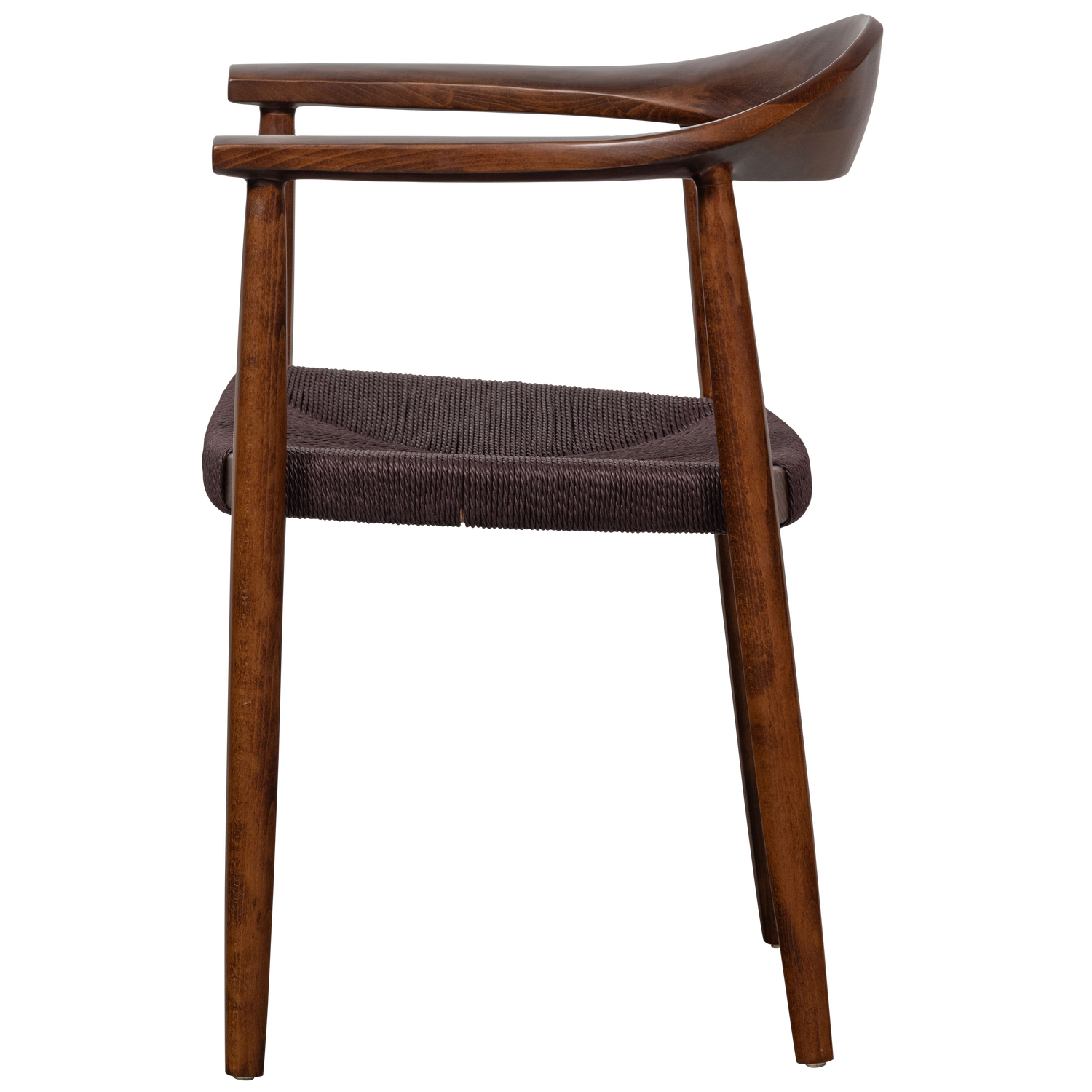 EMBRACE DINING CHAIR BRAIDED SEAT DARK BROWN