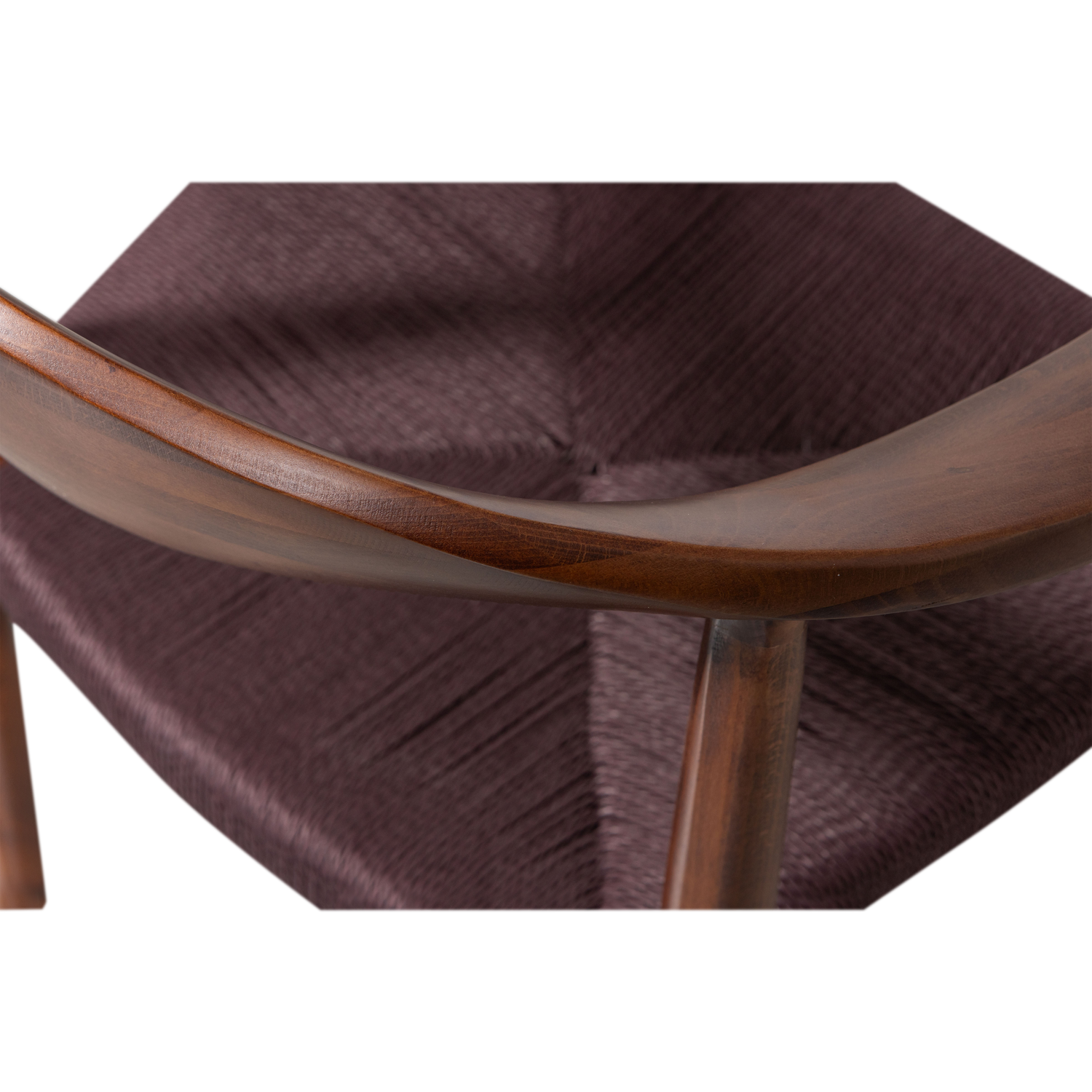 EMBRACE DINING CHAIR BRAIDED SEAT DARK BROWN