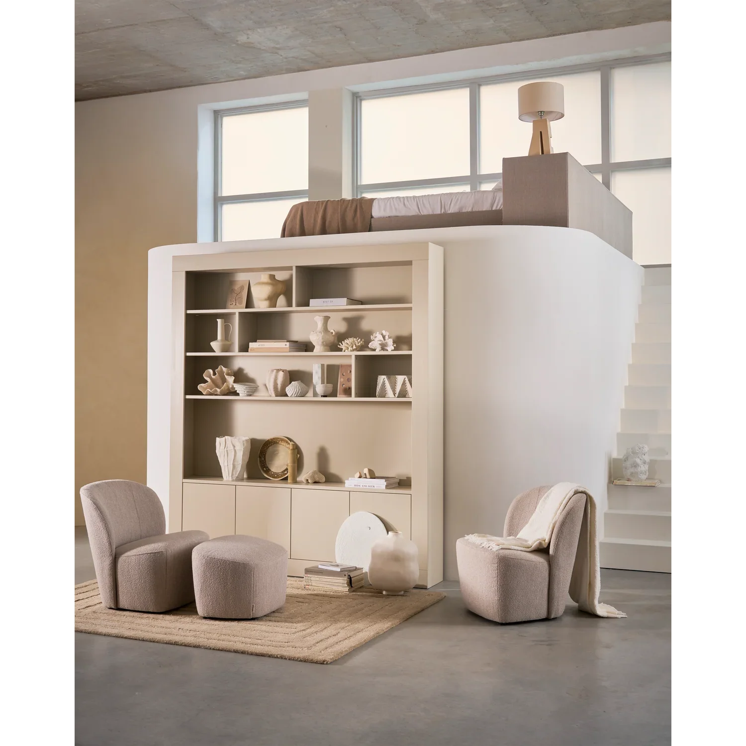 WALLCOVER WALL CABINET 210CM PINE DUST [fsc]