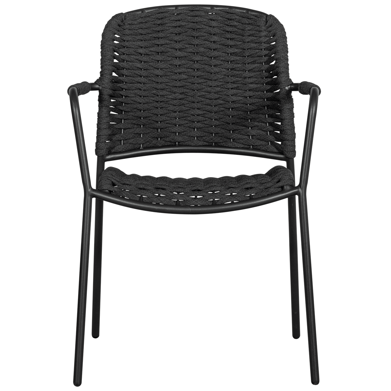 TAKU GARDEN CHAIR WITH ARMREST TEXTILE BLACK