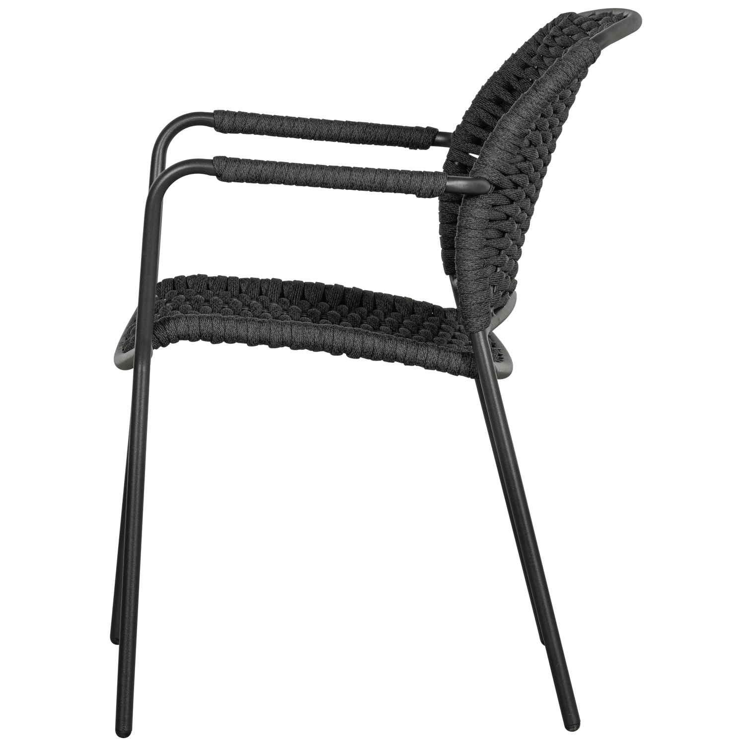 TAKU GARDEN CHAIR WITH ARMREST TEXTILE BLACK