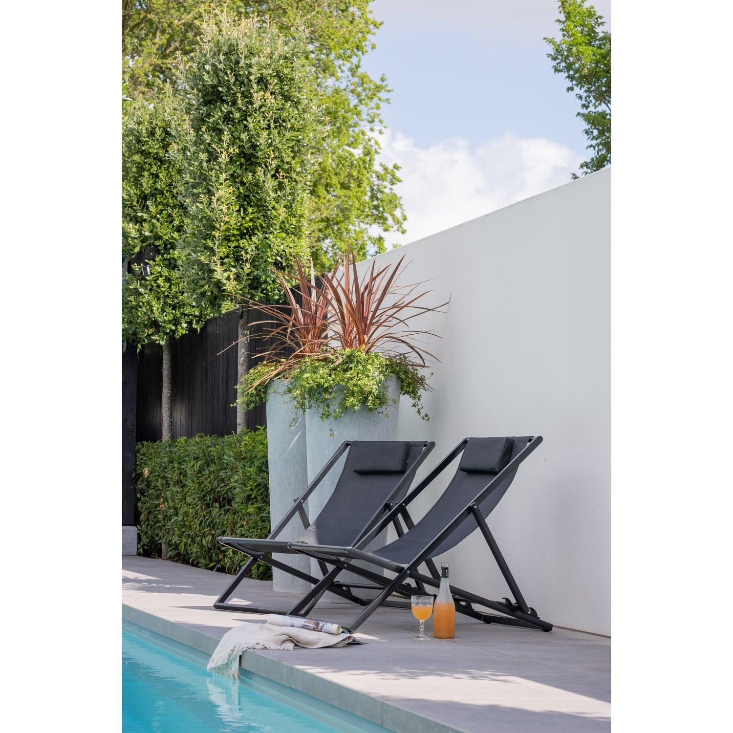 ESPER BEACH CHAIR GARDEN BLACK