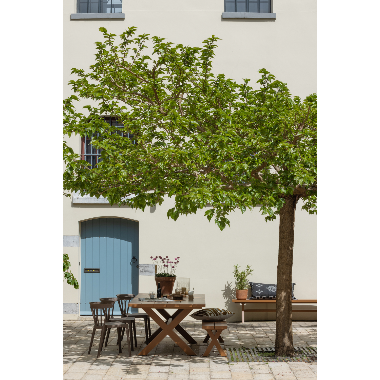WOOOD masa gradina DELTA PICKNICK | Aluminiu | Terra | 75x220x105 cm