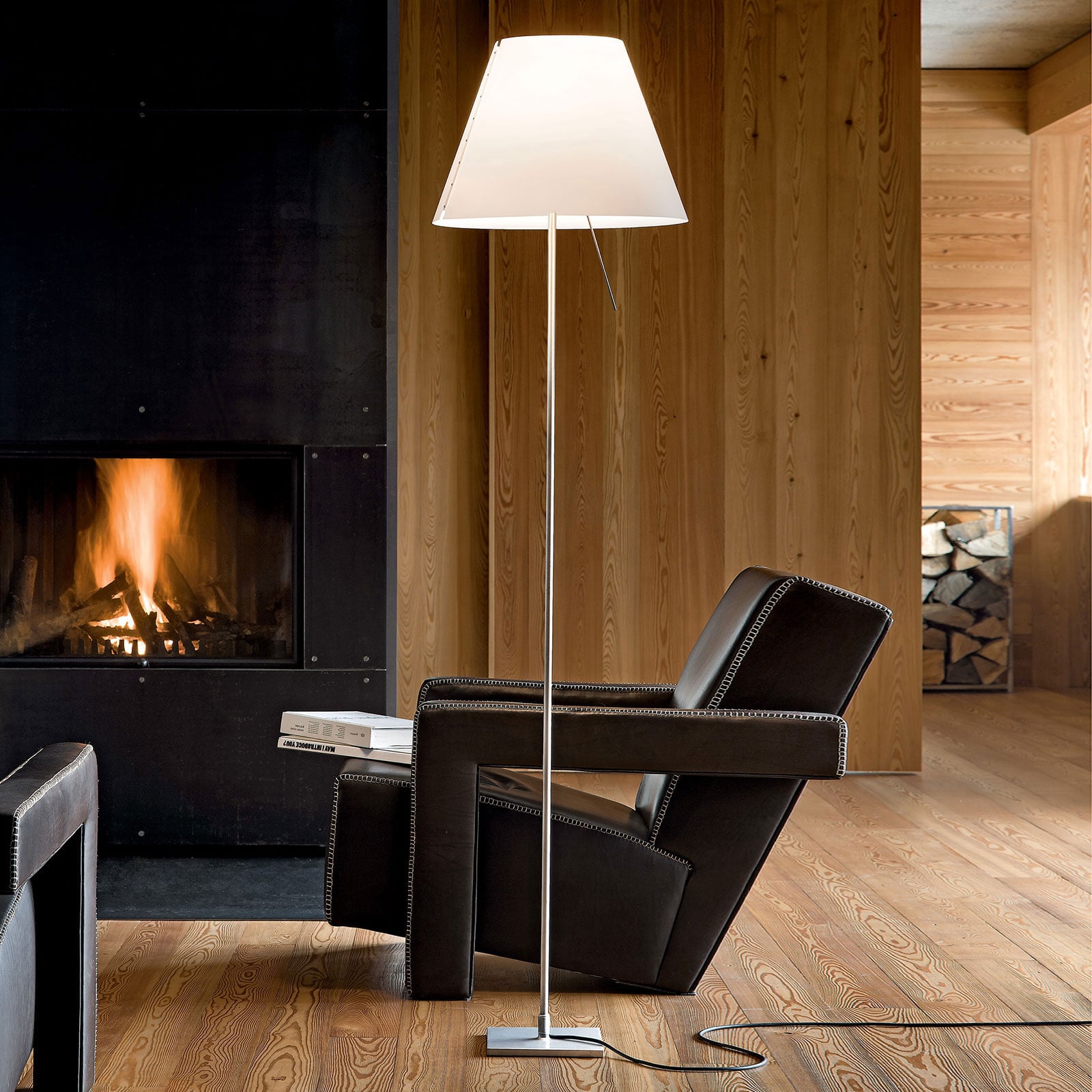 Luceplan lampadar Costanza | D13tif aluminiu/alb