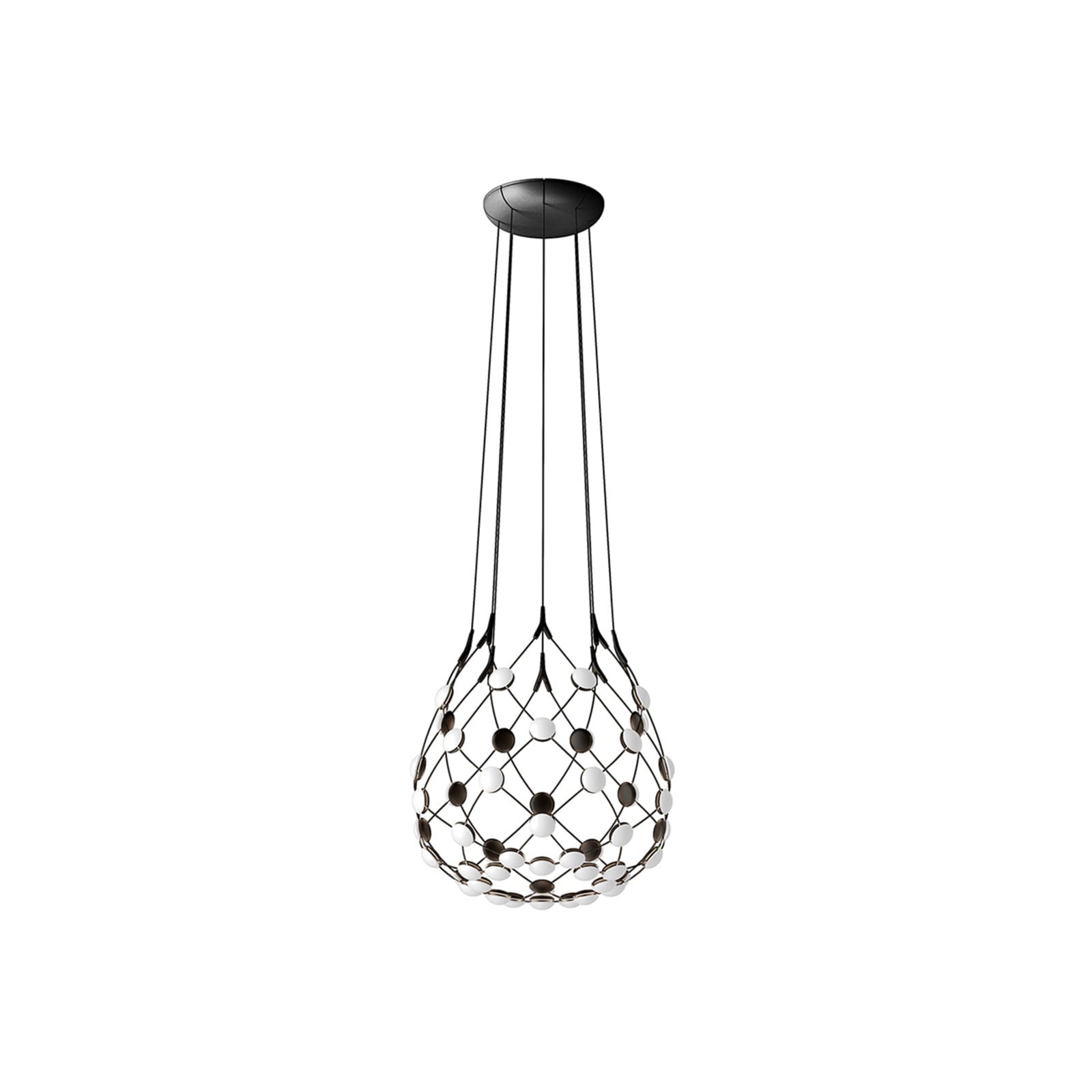 Luceplan lustră Mesh | Phase 2m negru | Ø 100 cm